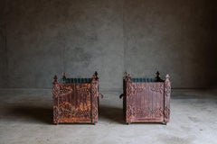 Superb Pair of Cast Iron Orangery Planters from France, Circa 1880