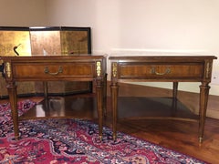 Superb Pair of Classic Henredon 1960s End Tables Drawer