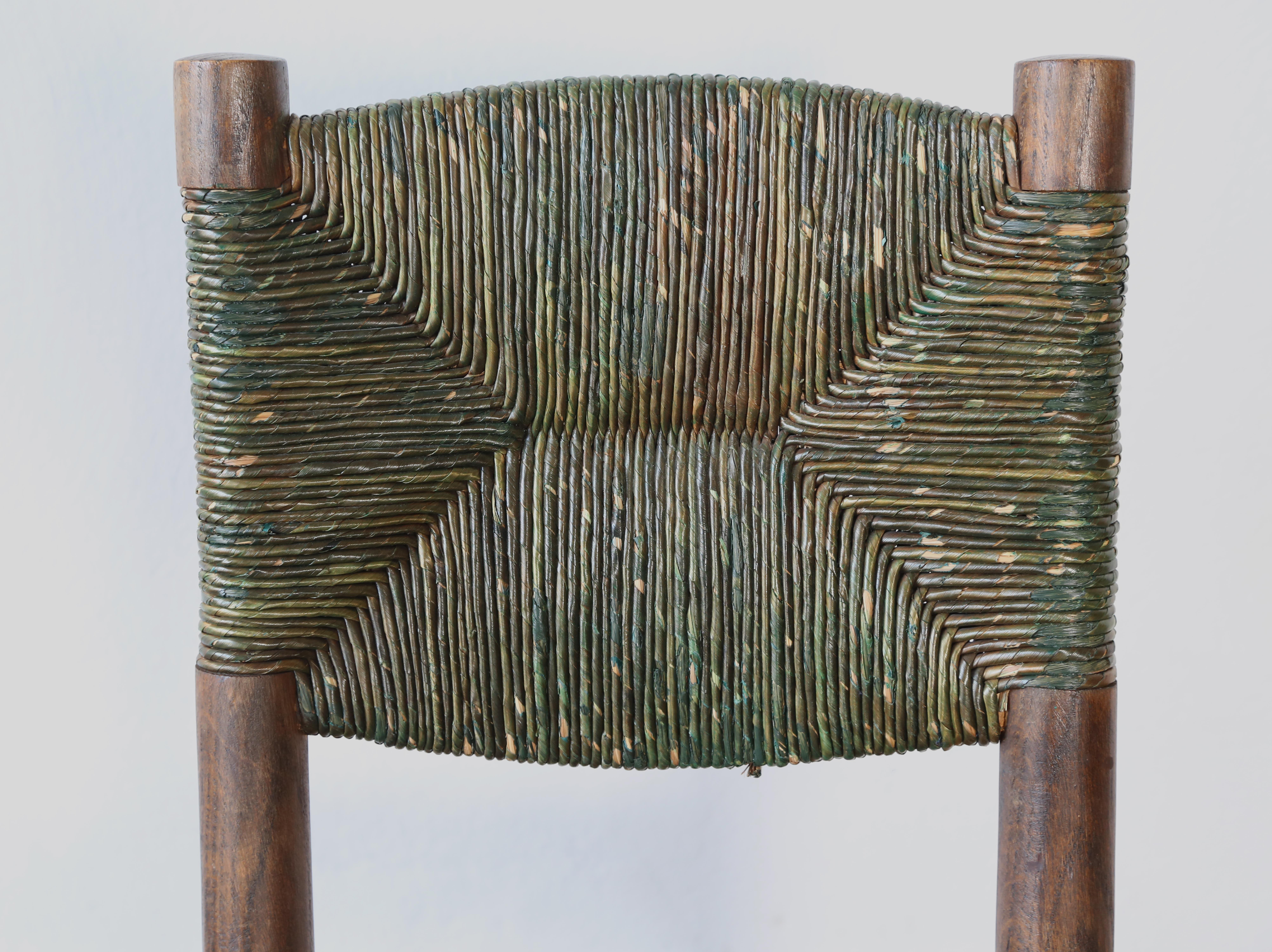Superb Pair of Early Charlotte Perriand Model 19 Bauche Chairs, France, 1950s For Sale 4