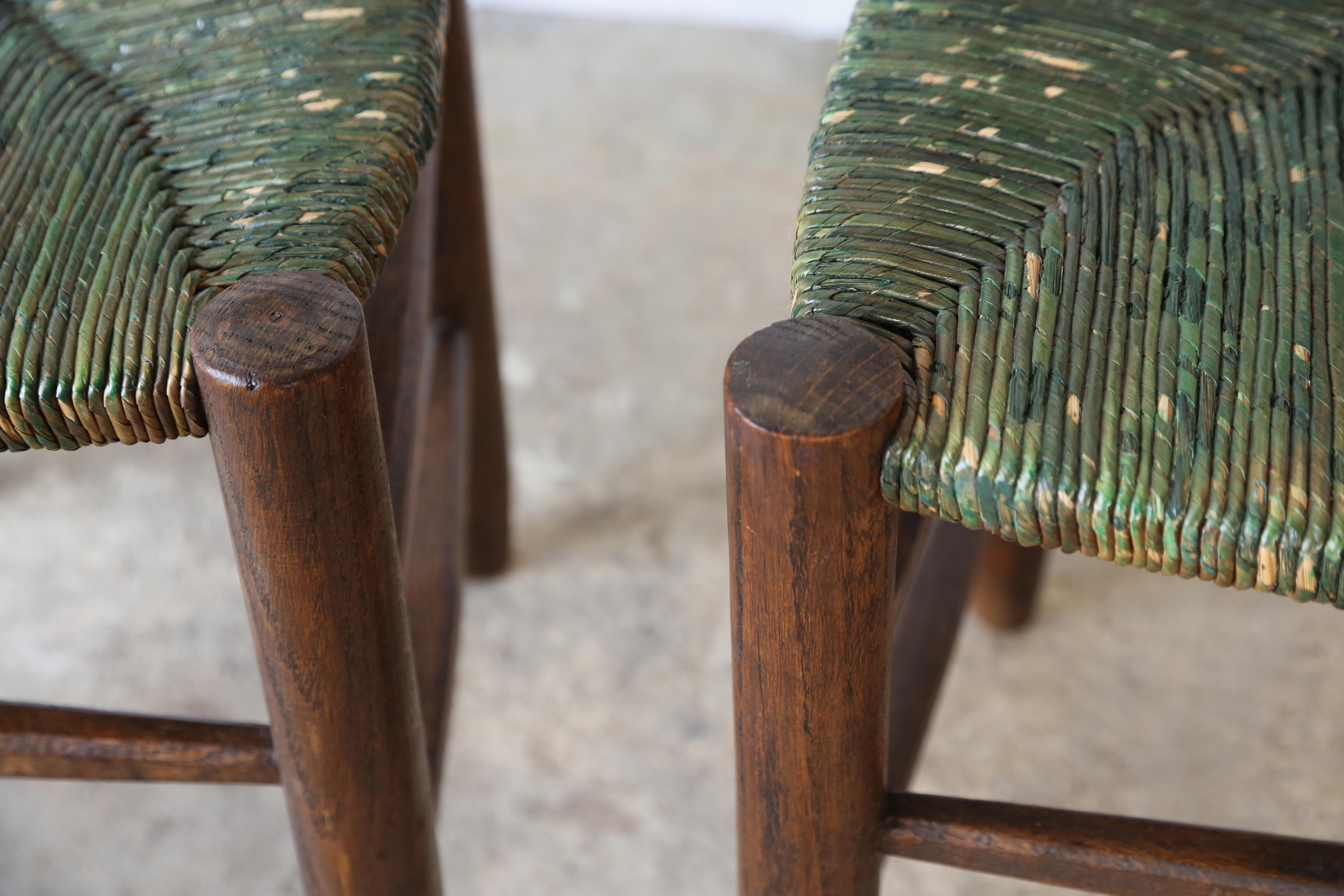 Superb Pair of Early Charlotte Perriand Model 19 Bauche Chairs, France, 1950s For Sale 5