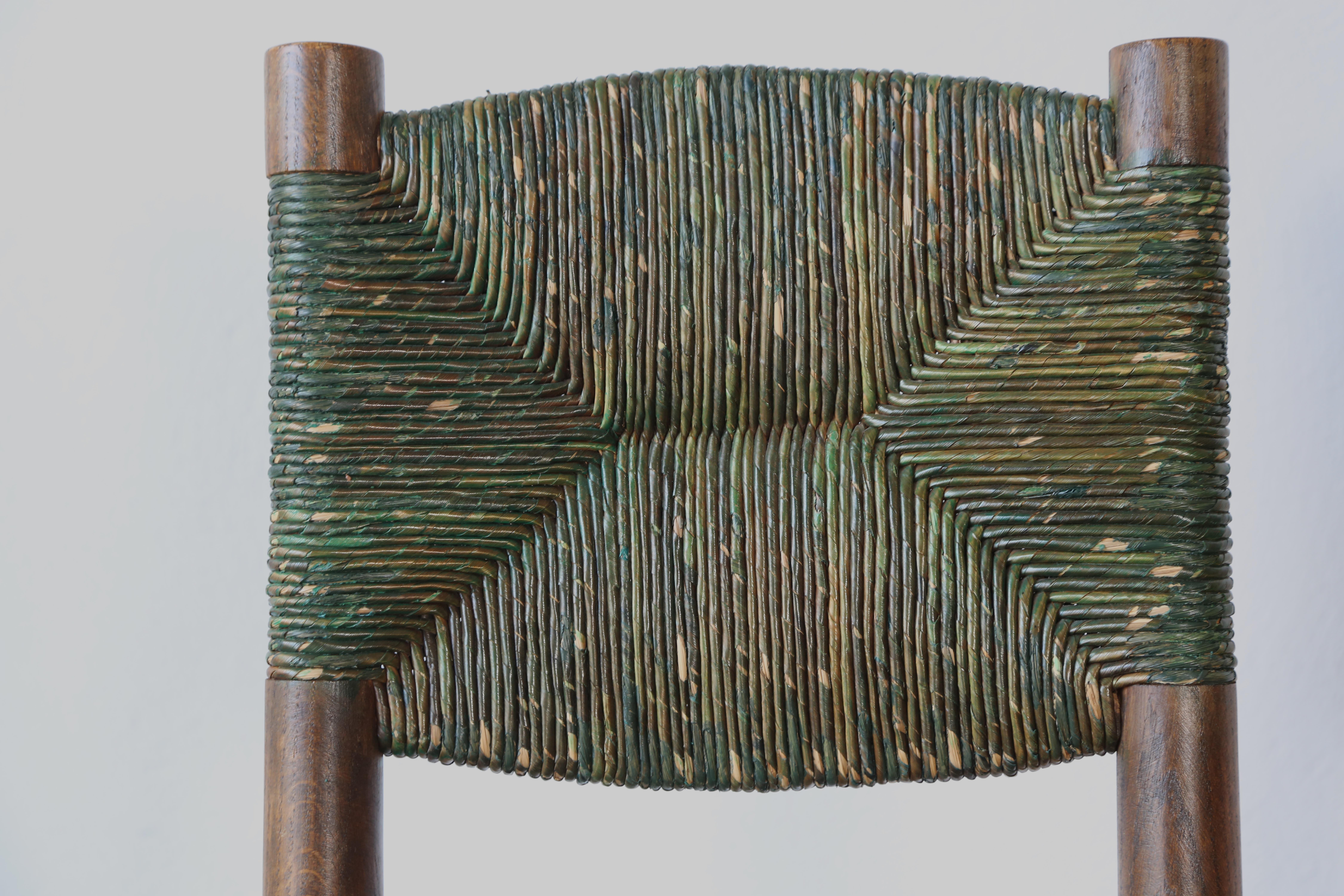 Superb Pair of Early Charlotte Perriand Model 19 Bauche Chairs, France, 1950s For Sale 1