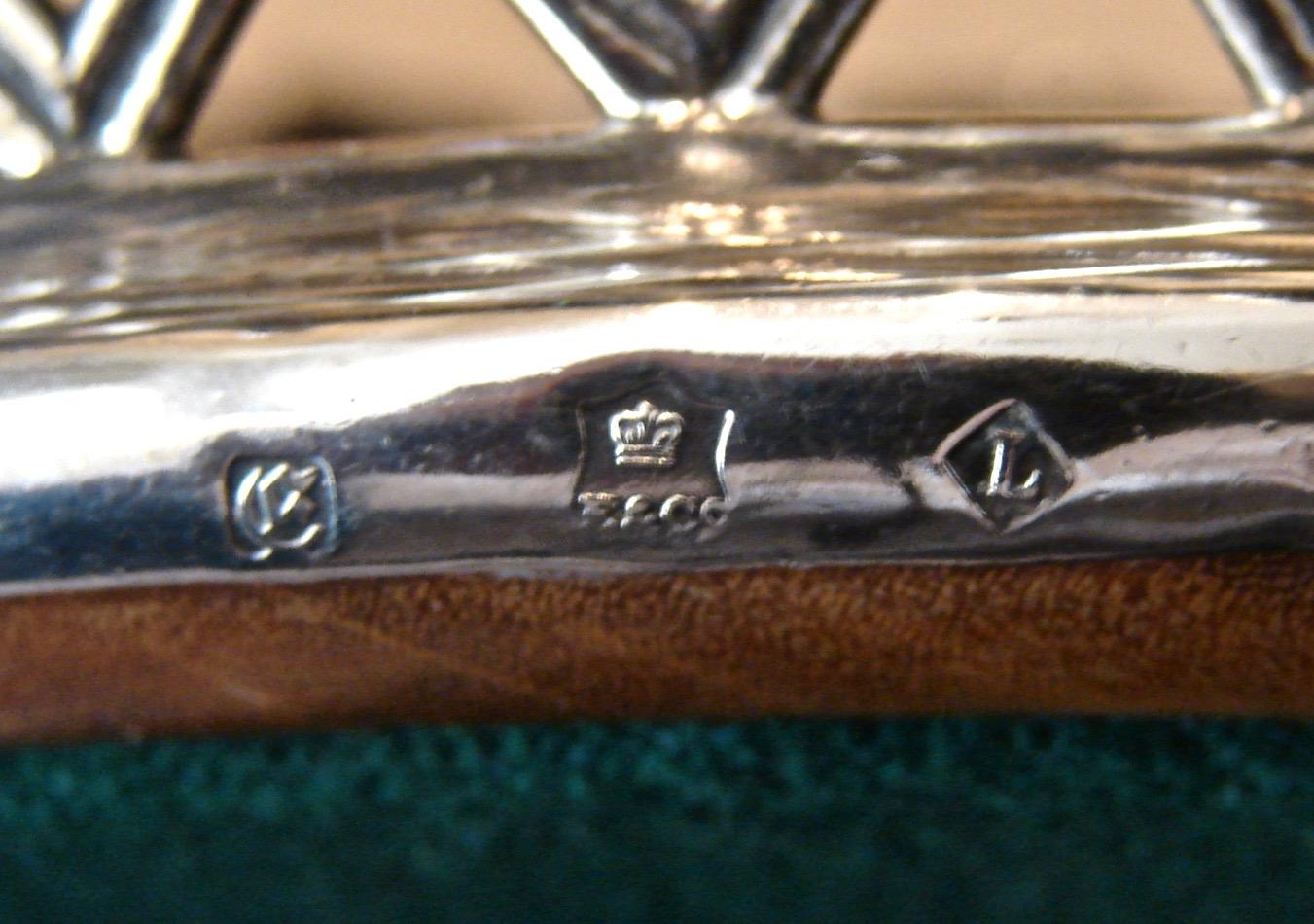 Superb Pair of Elkington & Company Silverplate and Walnut Decanter Coasters 1