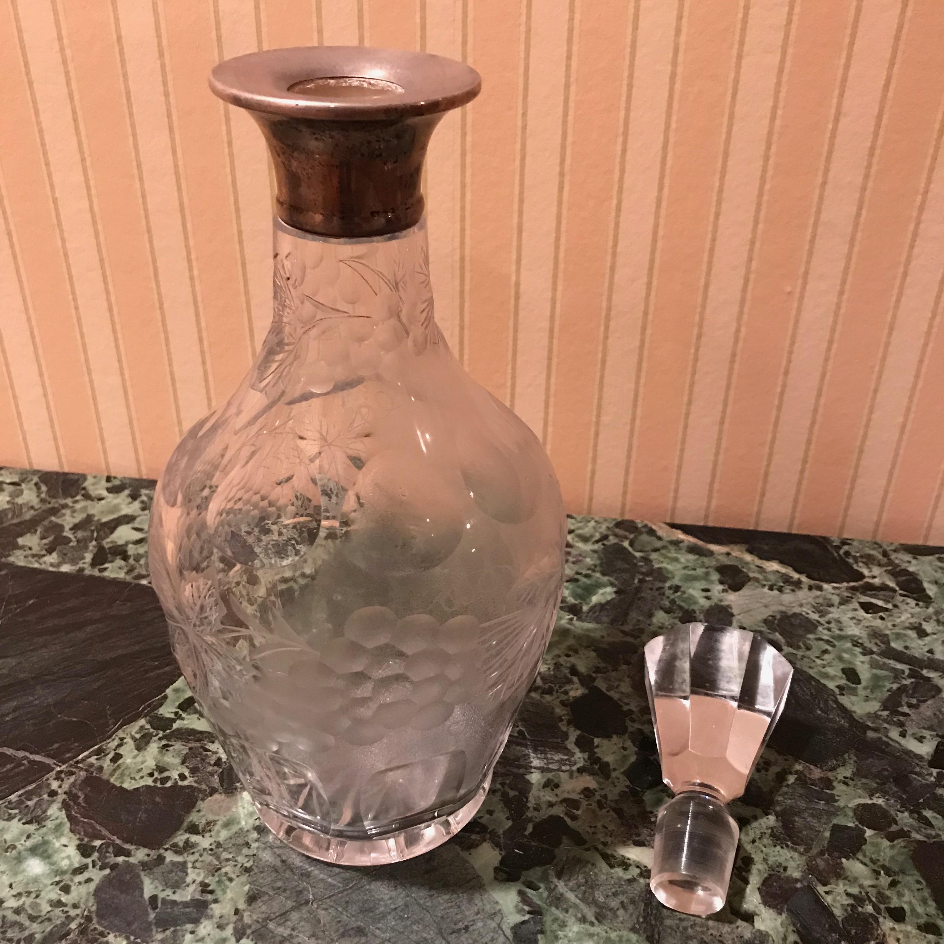 19th century glass decanters