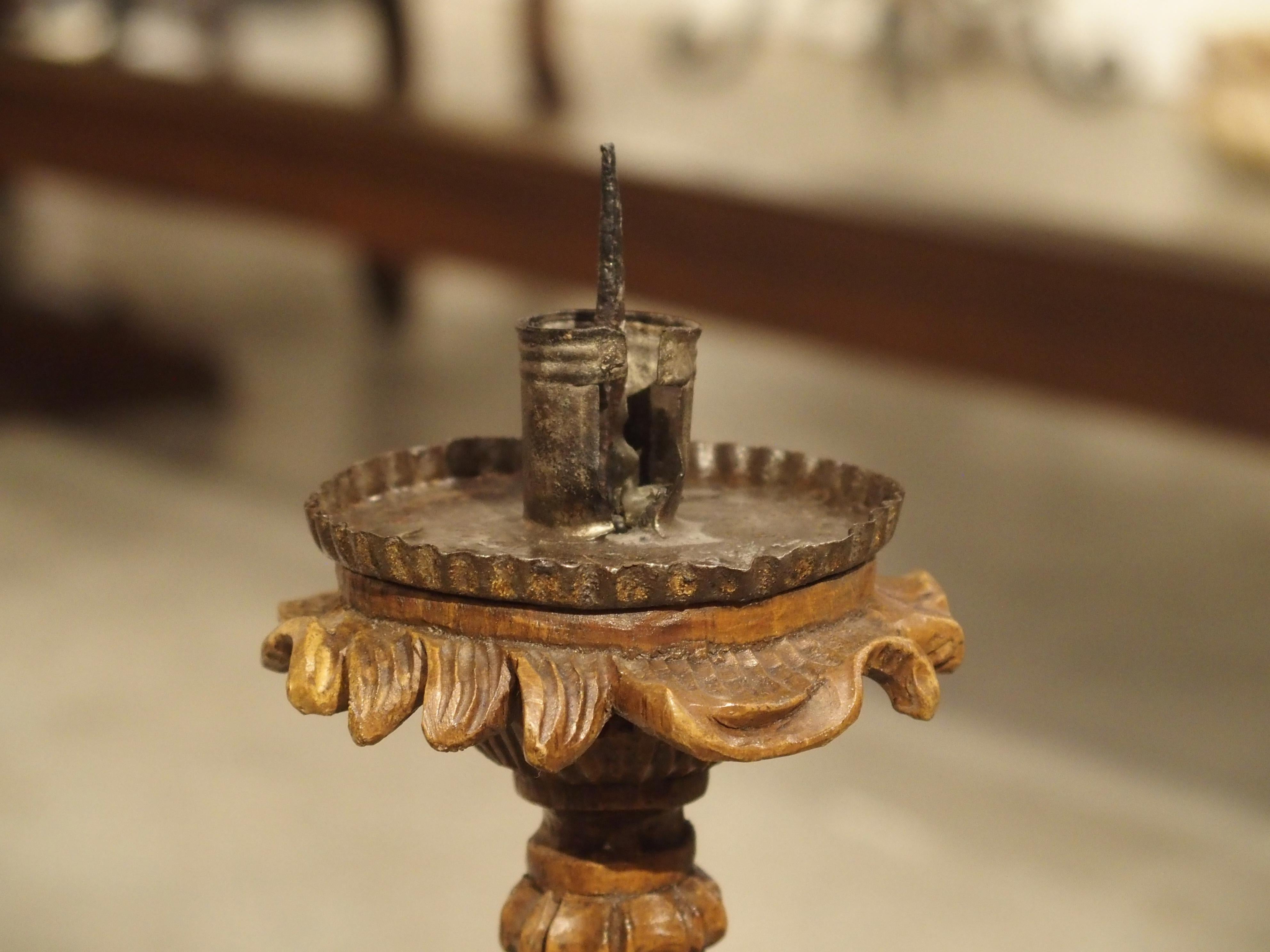 Superb Pair of Finely Carved 18th Century French Candlesticks 3