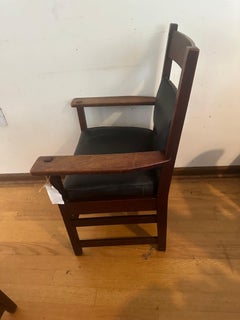 SUPERB Pair of L&JG Stickley Chairs circa 1910 -BRANDED Signed Model 848  w4815