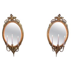 Superb Pair of Mid-19th Century Girandole Mirrors c. 1850