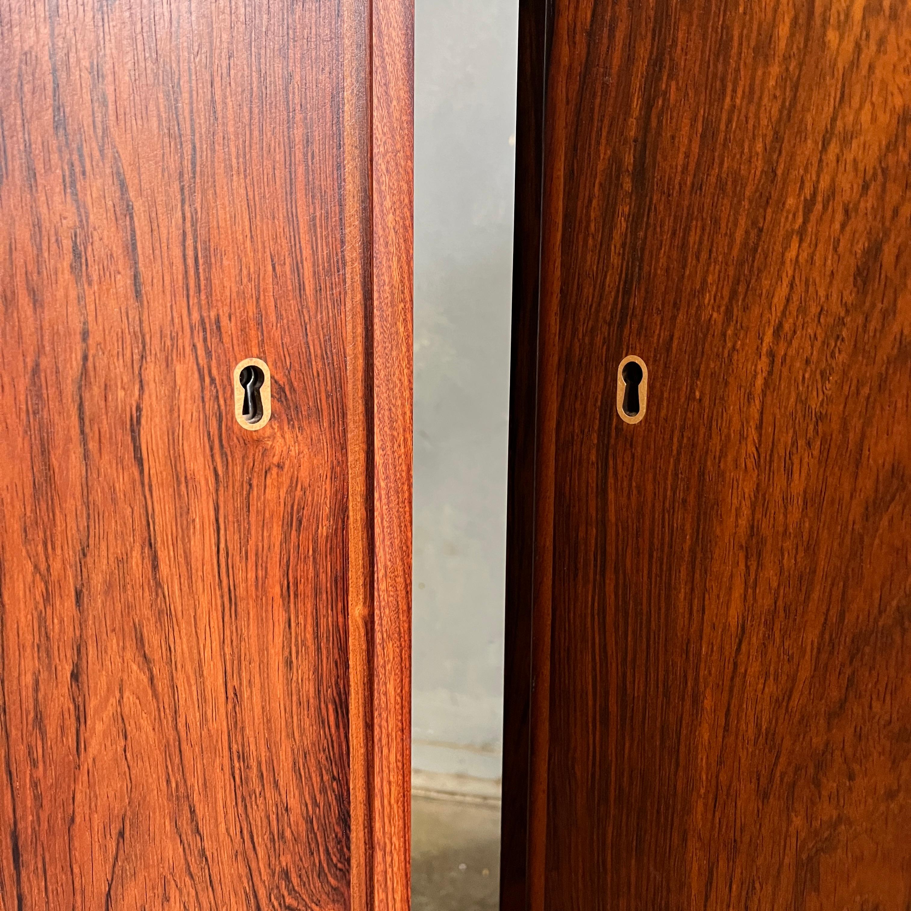 Scandinavian Modern Superb Pair of Midcentury Cabinets in Rosewood  For Sale