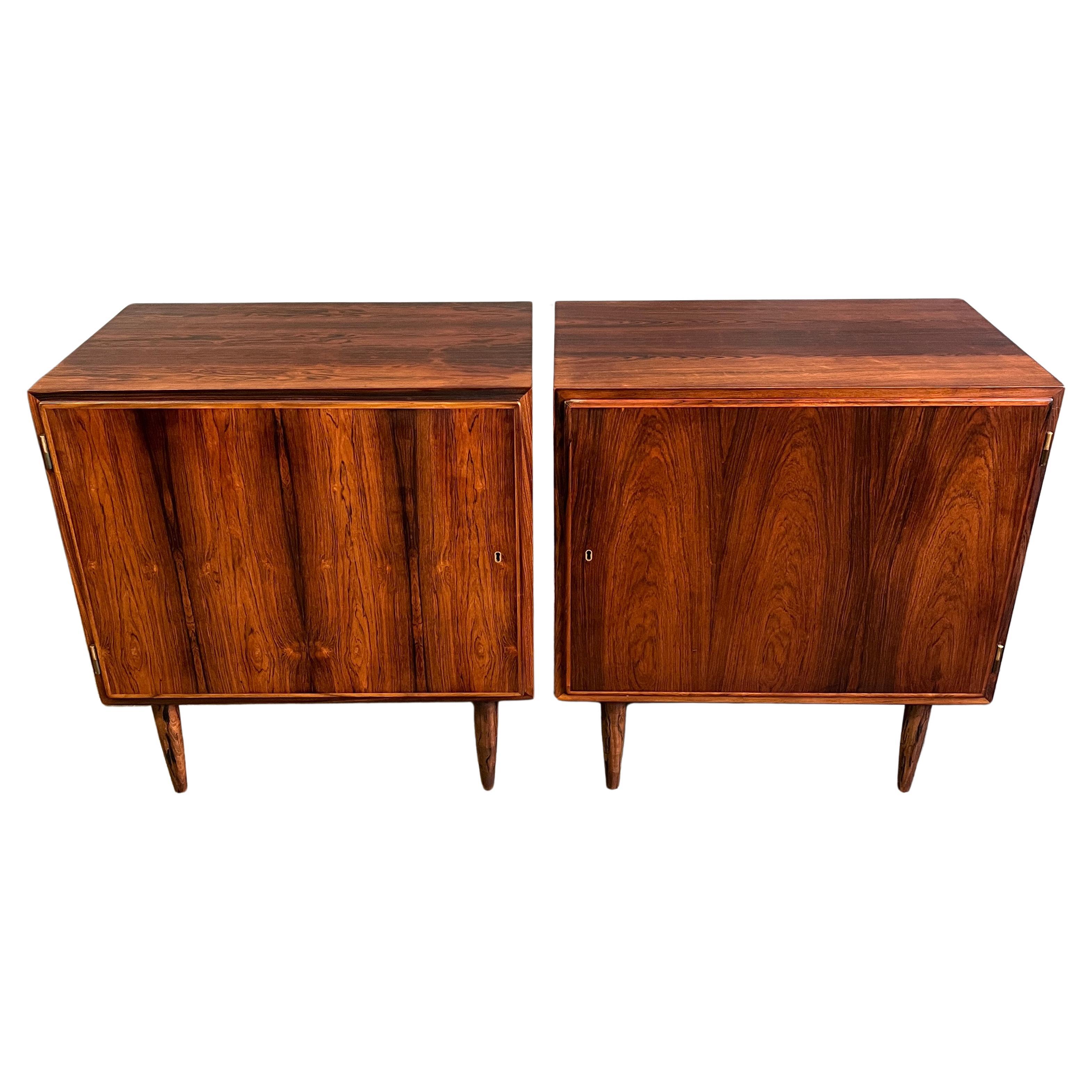 Superb Pair of Midcentury Cabinets in Rosewood 