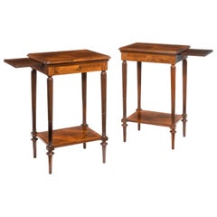 Superb Pair of Rosewood Lamp Tables by Grohé of Paris