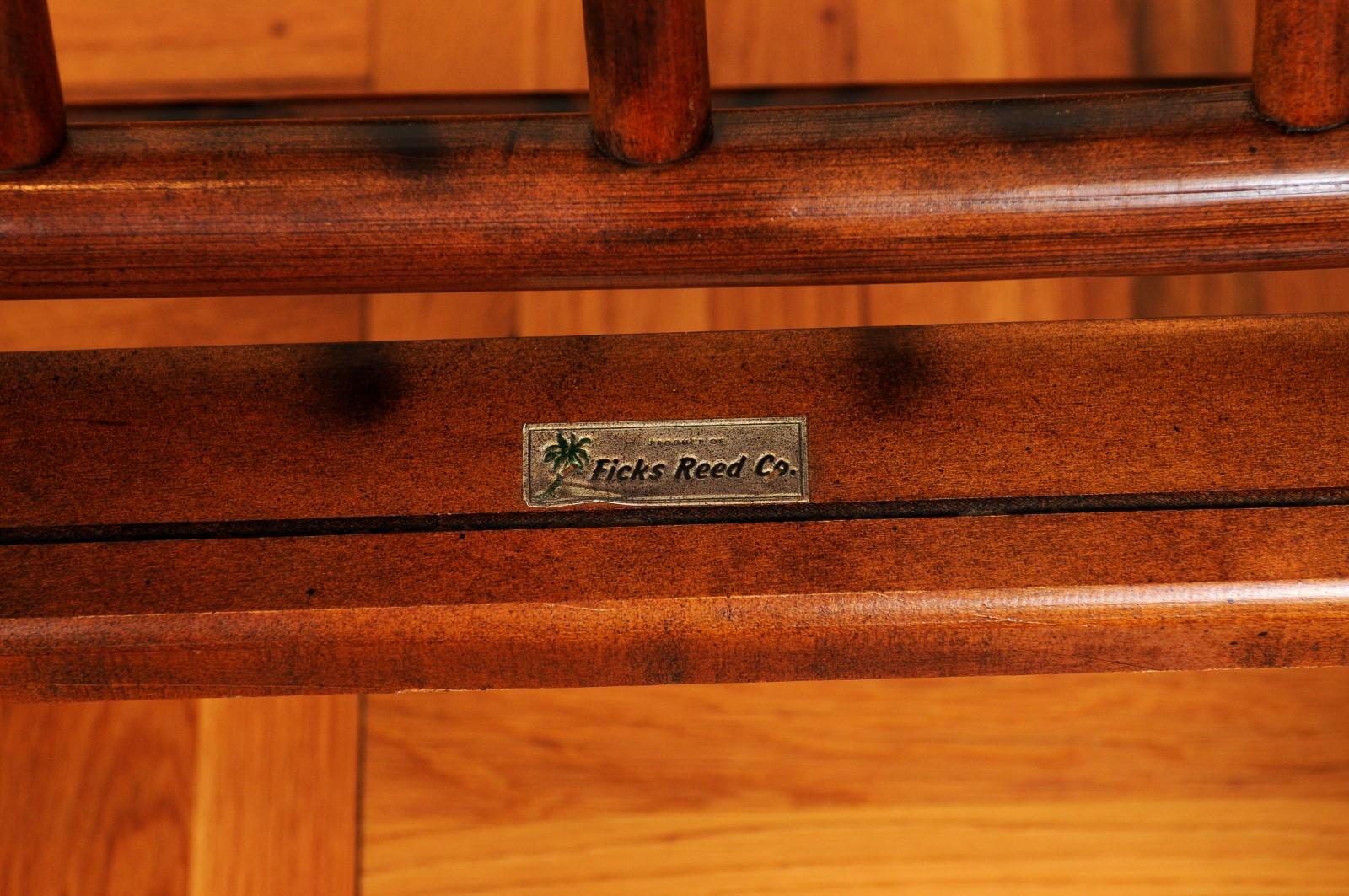 Superbe paire de fauteuils pagodes façon écailles de John Wisner pour Ficks Reed en vente 11