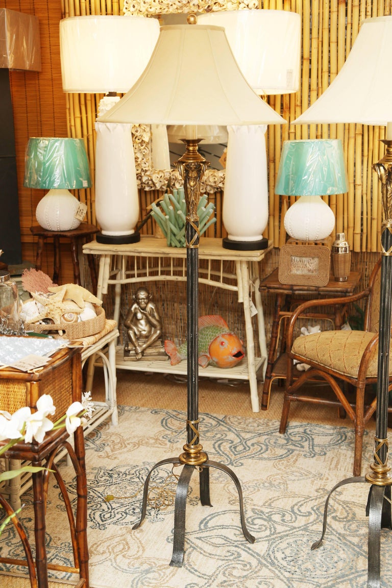 Superb Pair of Vintage MaitlandSmith Iron Floor Lamps at 1stDibs maitland smith floor lamp