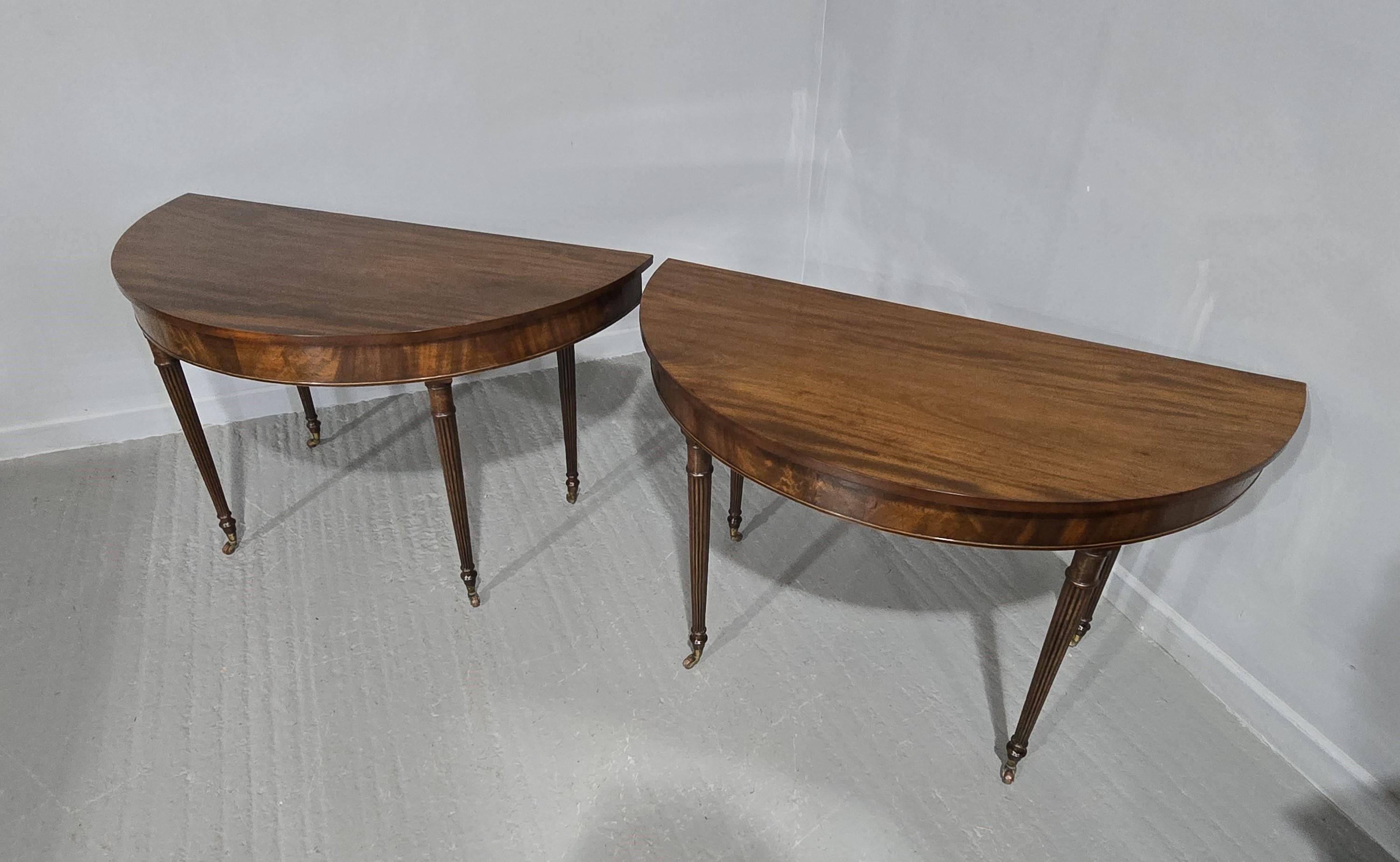 Superb Pair Regency Console Tables For Sale 5