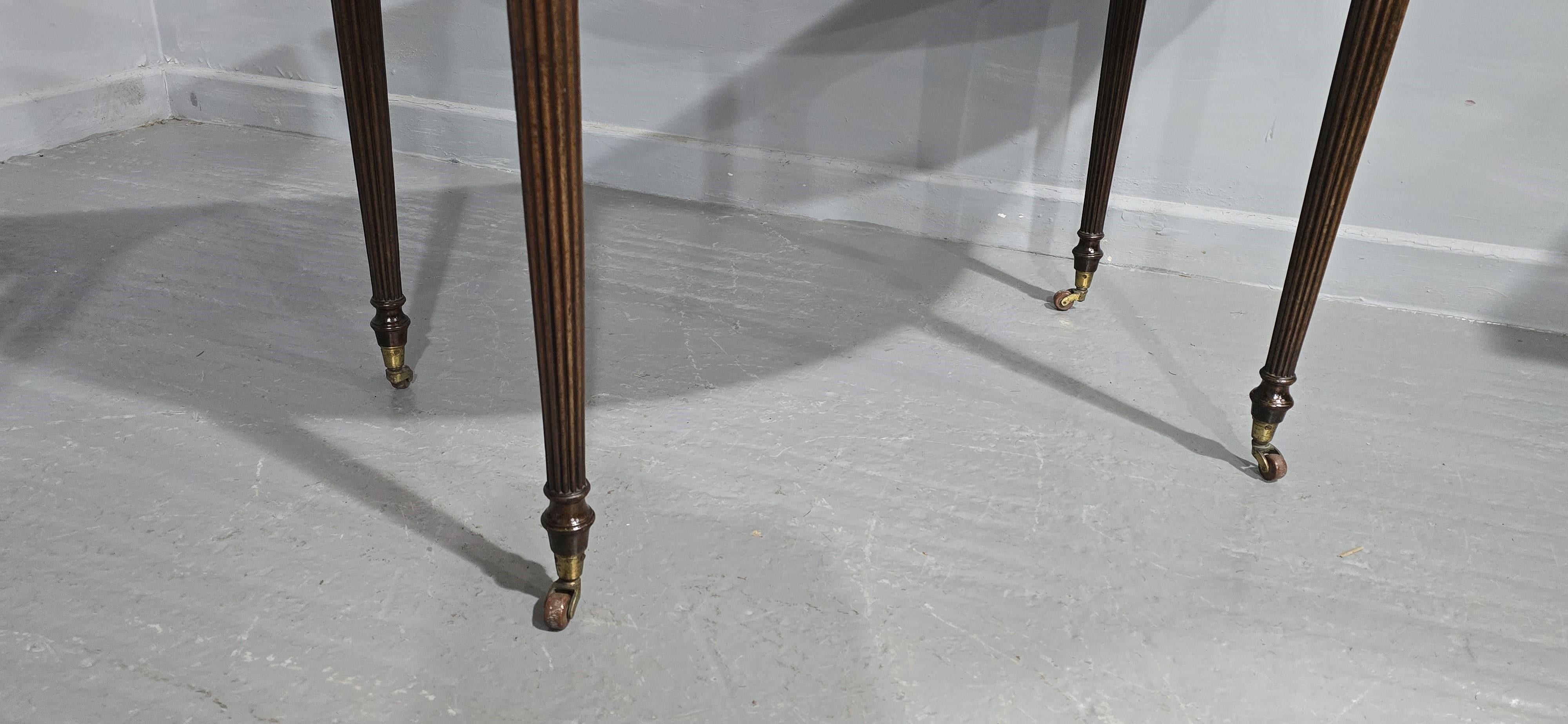 Mahogany Superb Pair Regency Console Tables For Sale