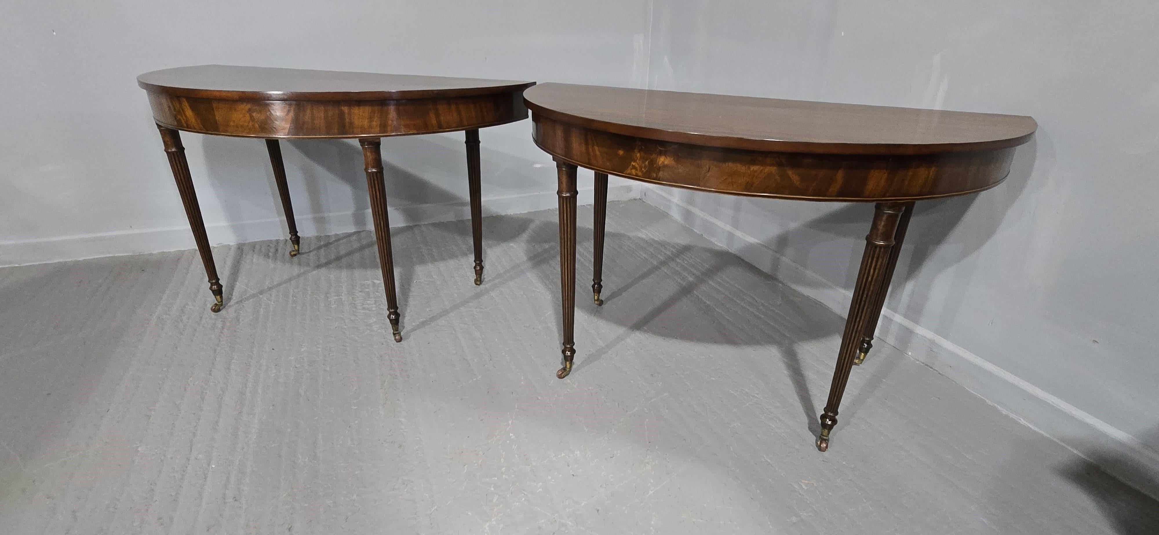 Superb Pair Regency Console Tables For Sale 3