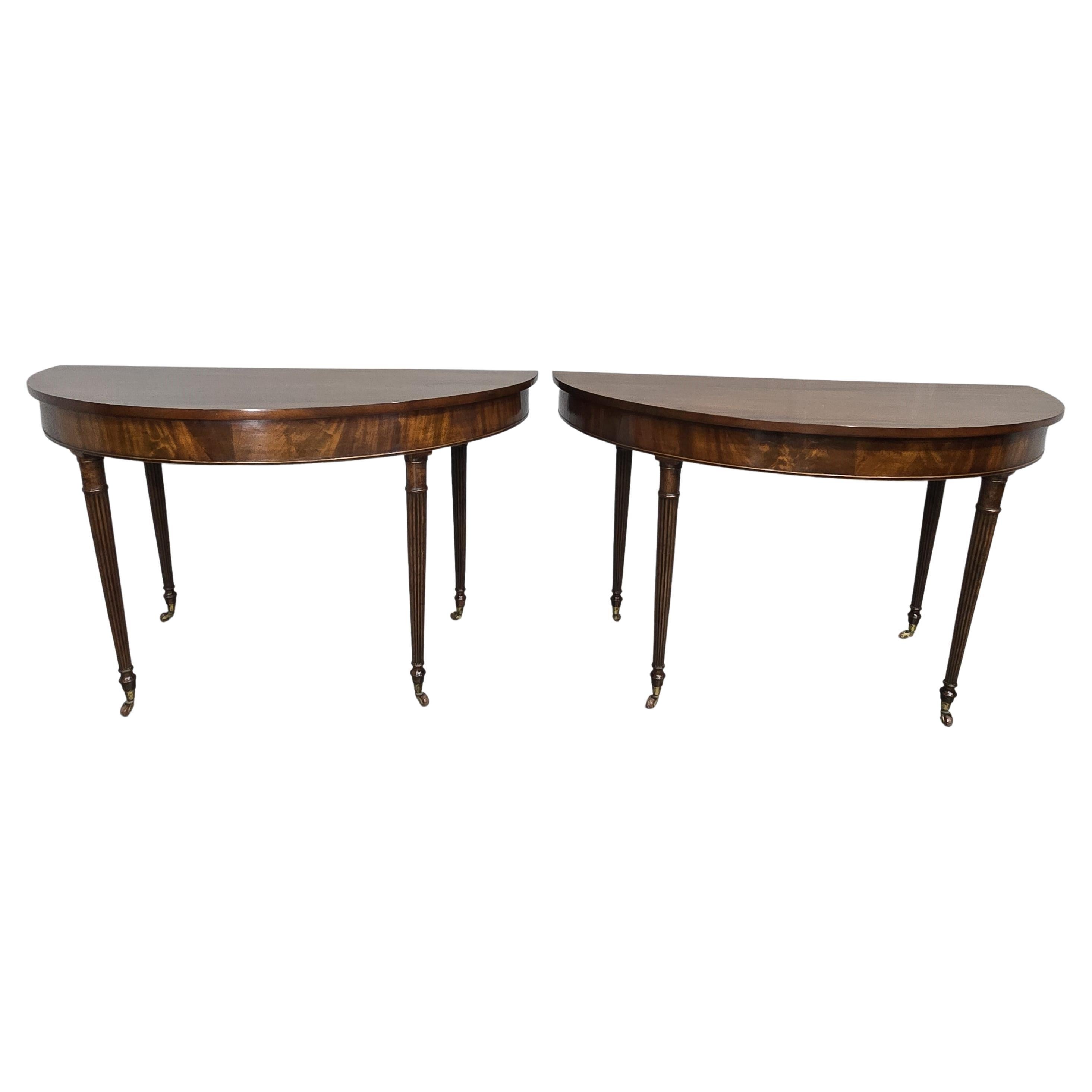 Superb Pair Regency Console Tables For Sale