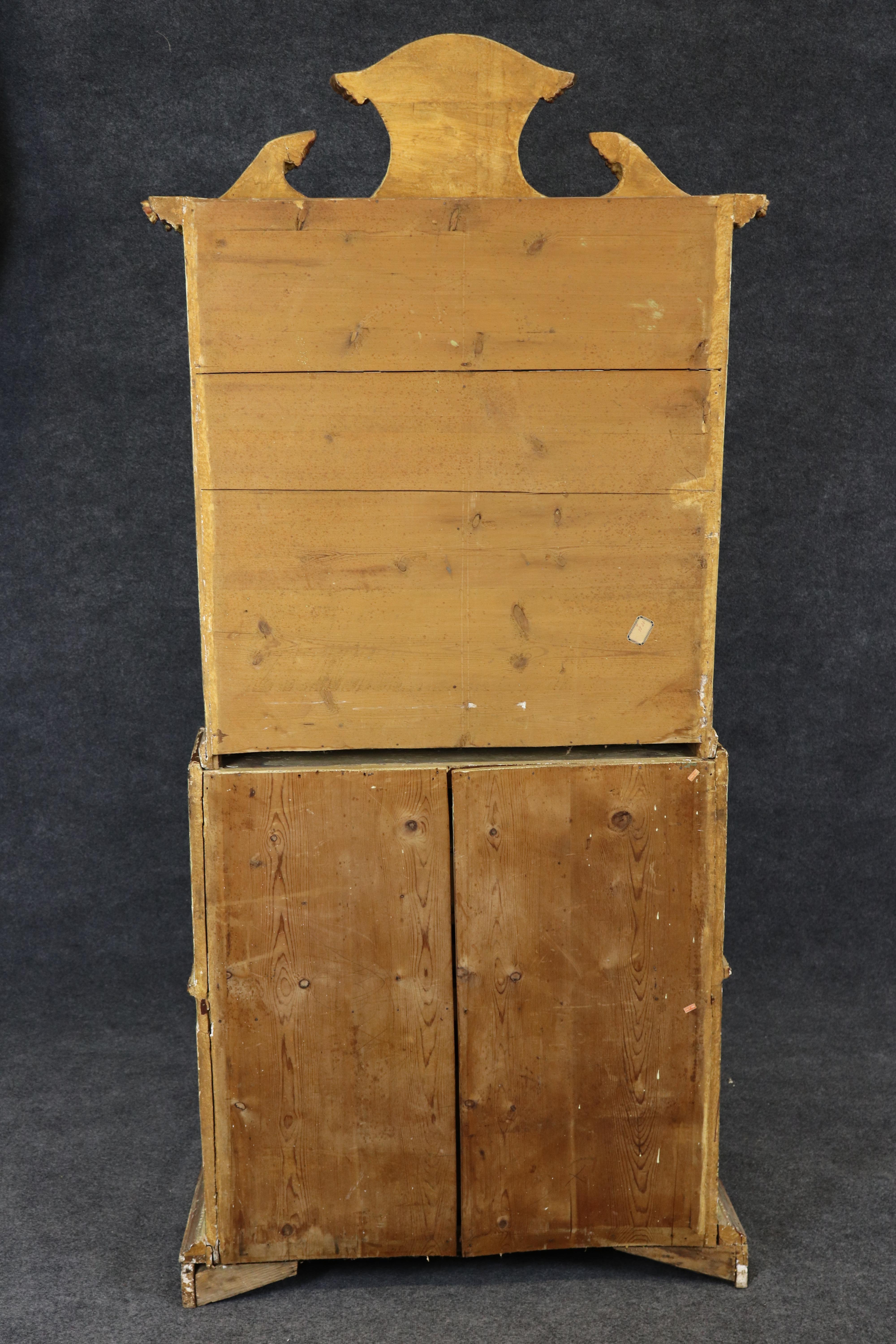 Espléndido escritorio de secretaria decorado con pintura italiana de la época de 1780 en venta 11