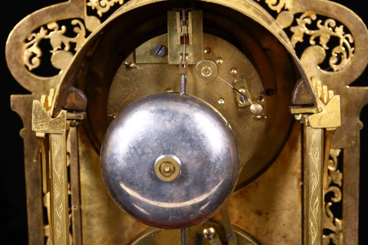 Engraved Superb Perpetual Calendar Clock by Achille Brocot and Jean Baptiste Delettrez For Sale