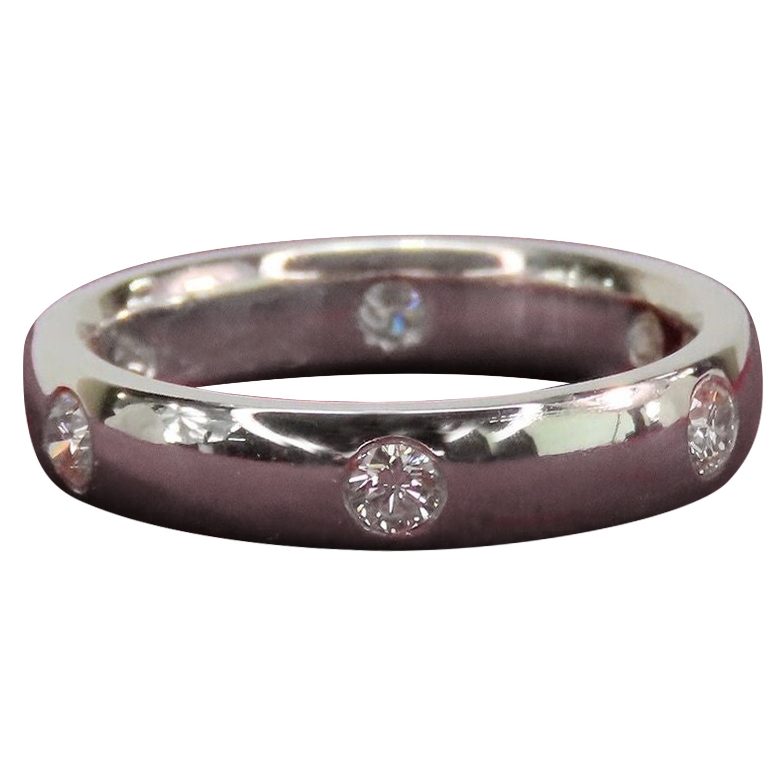 Magnífico anillo de diamantes en platino de .4 ct Talla 5.75 en venta