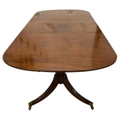 Superb Quality 10 Seater Antique Figured Mahogany Two Pillar Dining Table