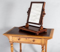 Superb Quality 1920s Antique Dressing Table Swing Mirror with Jewellery Counter