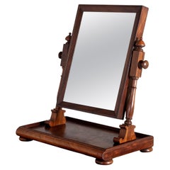 Superbe qualité de miroir pivotant de coiffeuse antique des années 1920 avec comptoir à bijoux