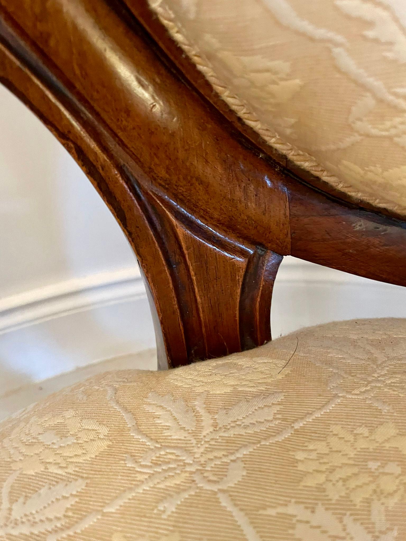 English Superb Quality 19th Century Antique Victorian Carved Walnut Gentleman's Chair