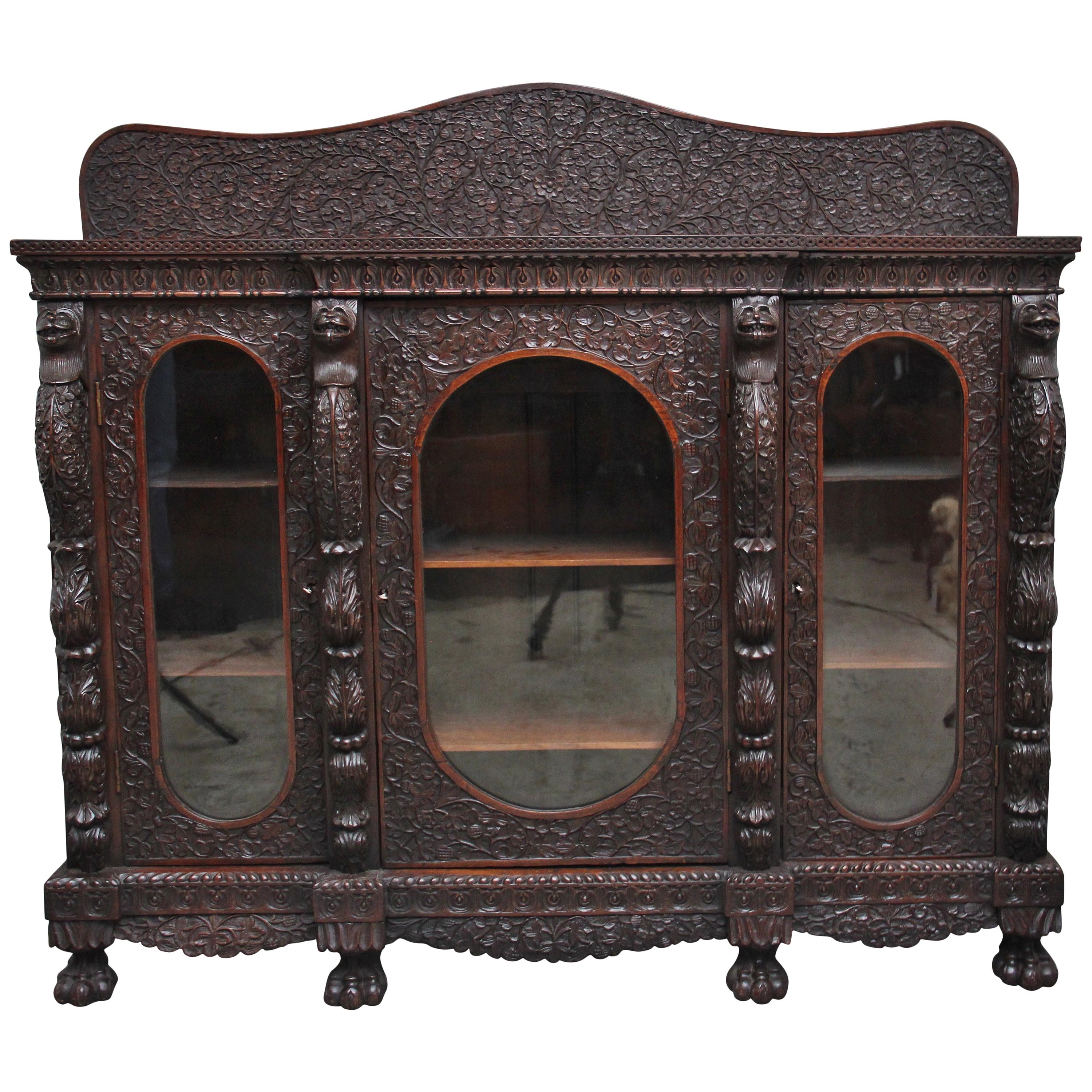 Superb Quality 19th Century Burmese Breakfront Cabinet