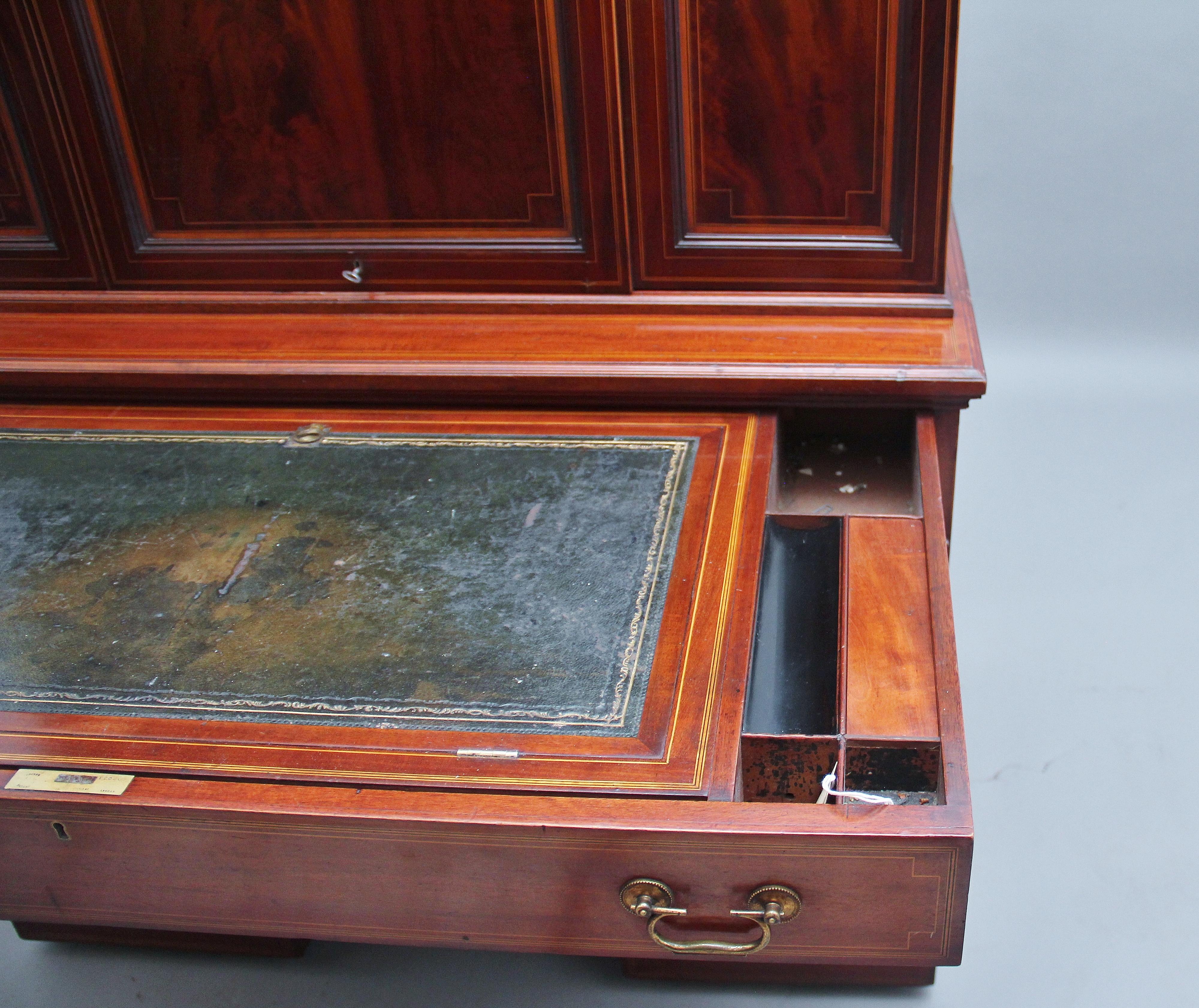 Superb Quality 19th Century Mahogany Secretaire Desk Cabinet For Sale 6