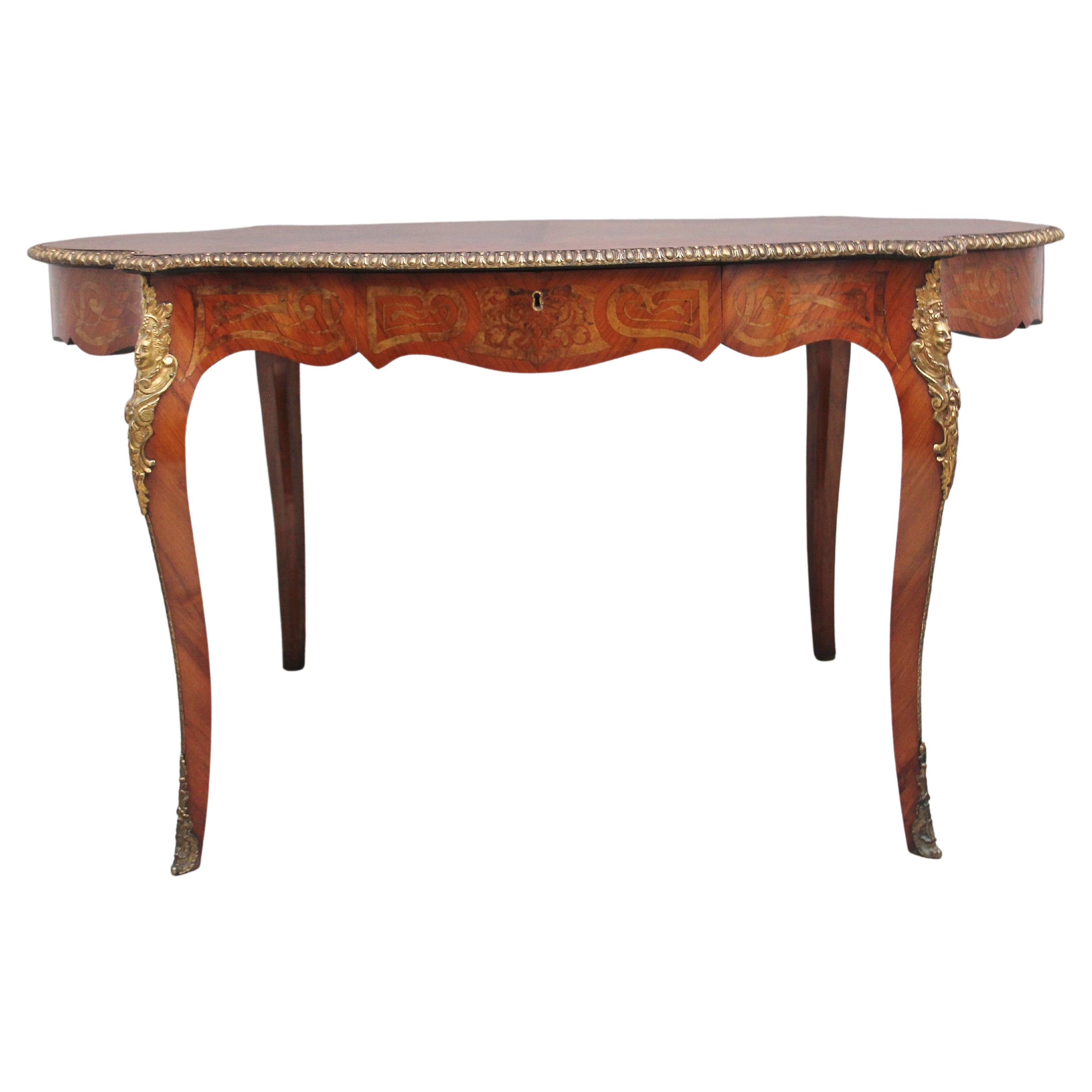 Superb Quality 19th Century Walnut and Inlaid Centre Table For Sale