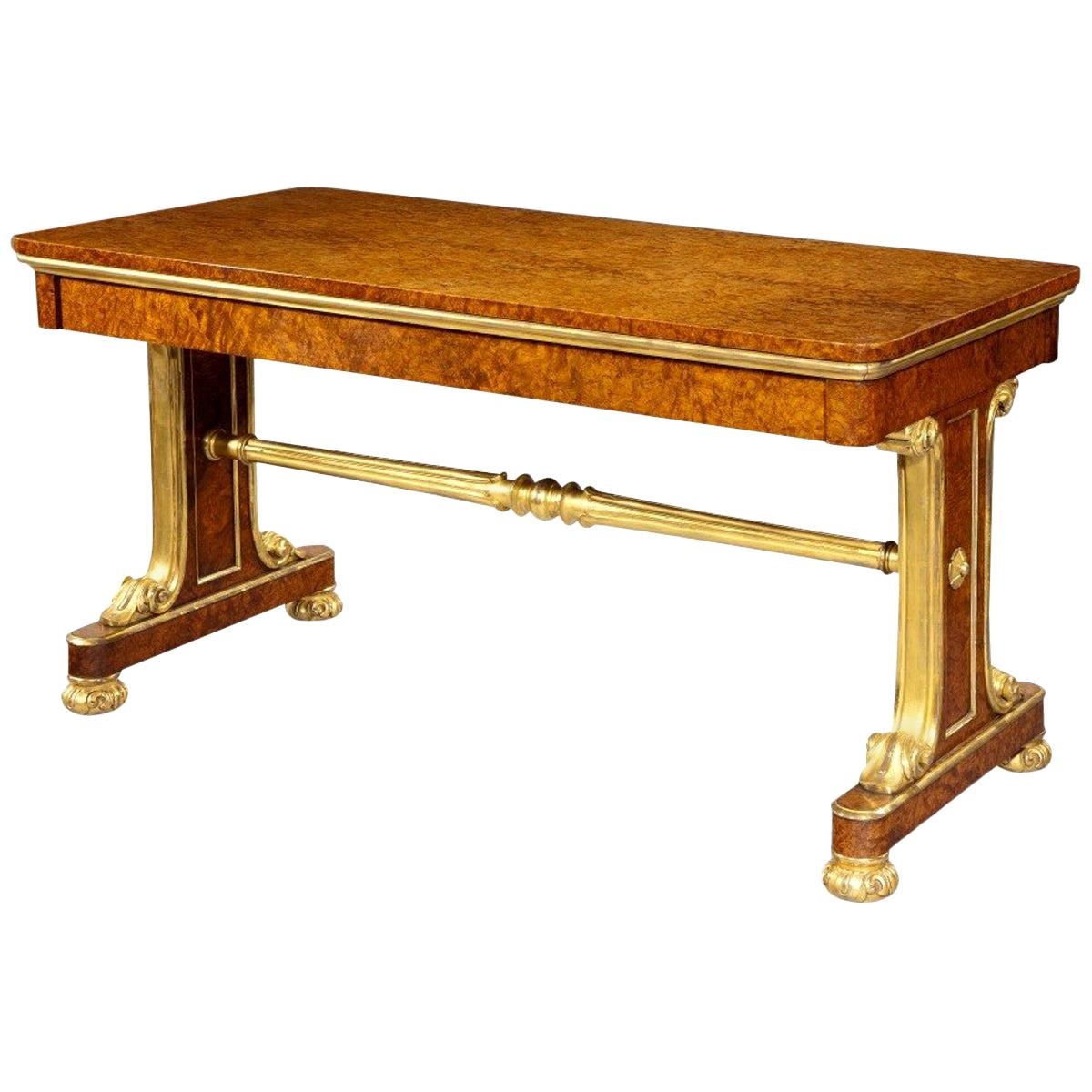 Oak Library Table For Sale at 1stDibs