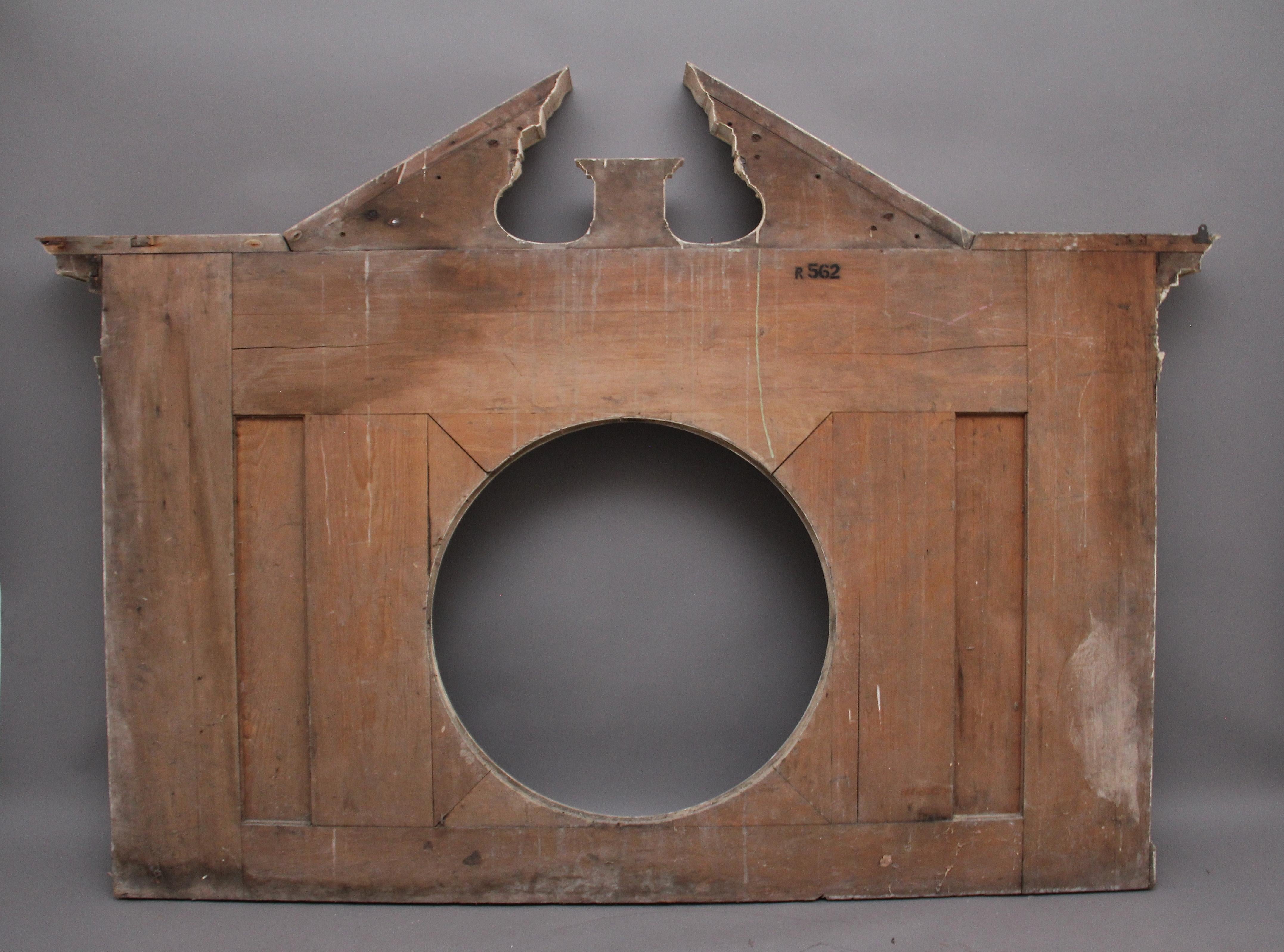 Superb Quality Antique 18th Century Painted Pine Overmantle For Sale 12