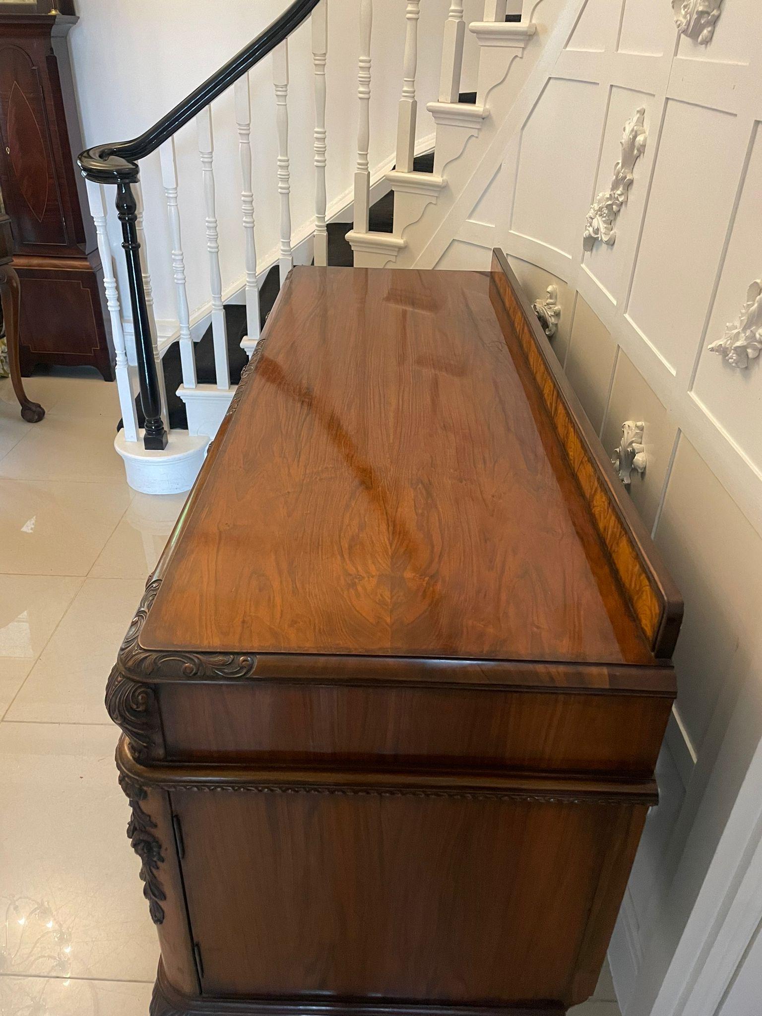 Superb Quality Antique Carved Burr Walnut Sideboard by Maple and Co. For Sale 11