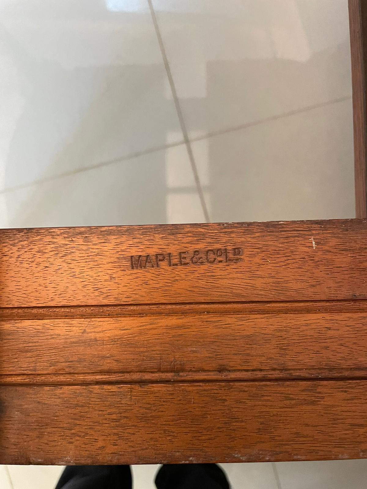 Superb Quality Antique Carved Burr Walnut Sideboard by Maple and Co. In Good Condition For Sale In Suffolk, GB