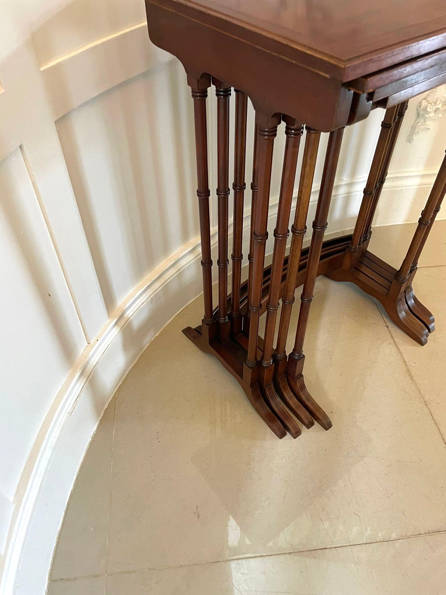 Other Superb Quality Antique Edwardian Mahogany Inlaid Quartetto Nest of Tables For Sale