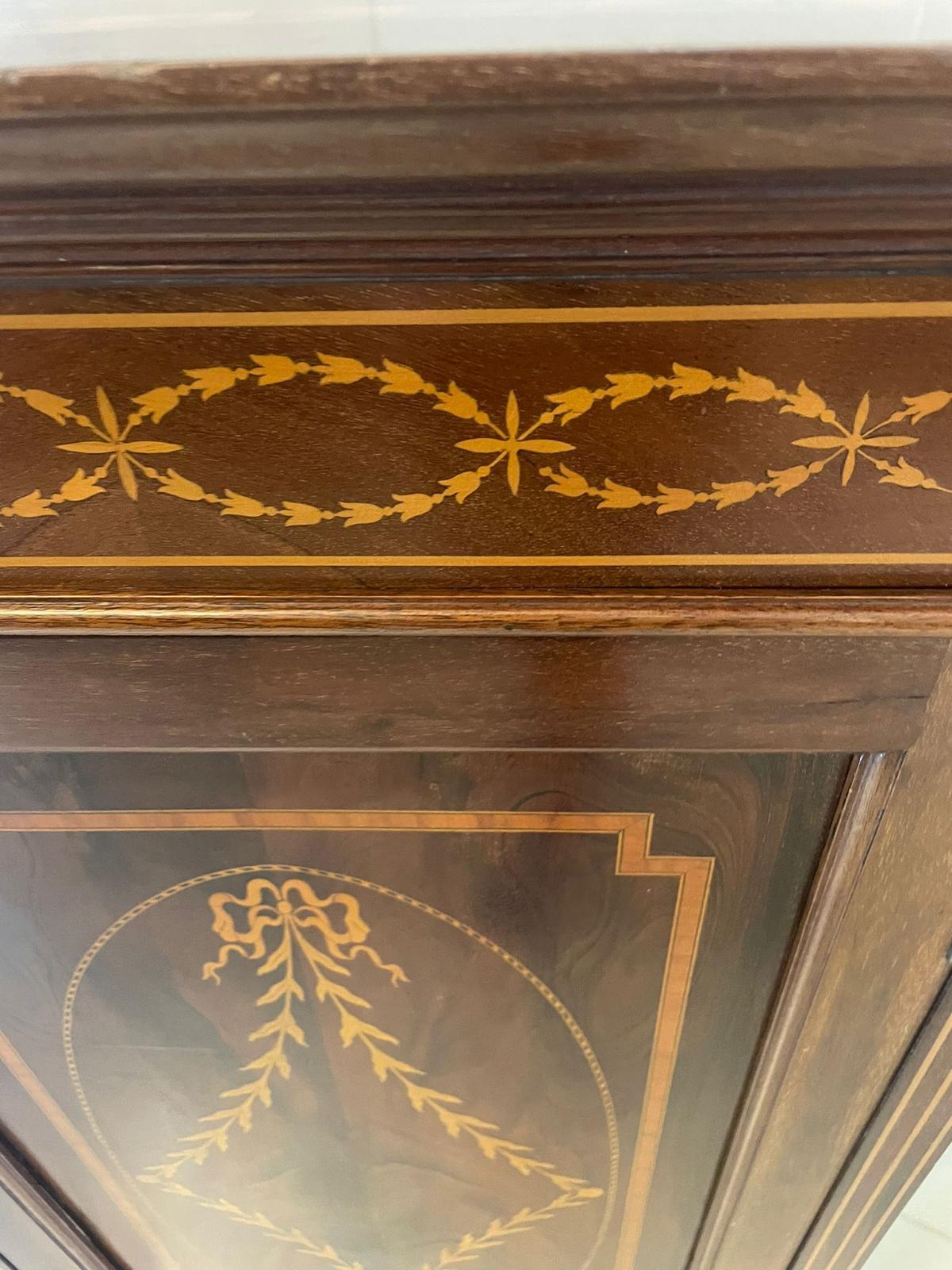 20th Century Superb Quality Antique Edwardian Mahogany Inlaid Side Cabinet 