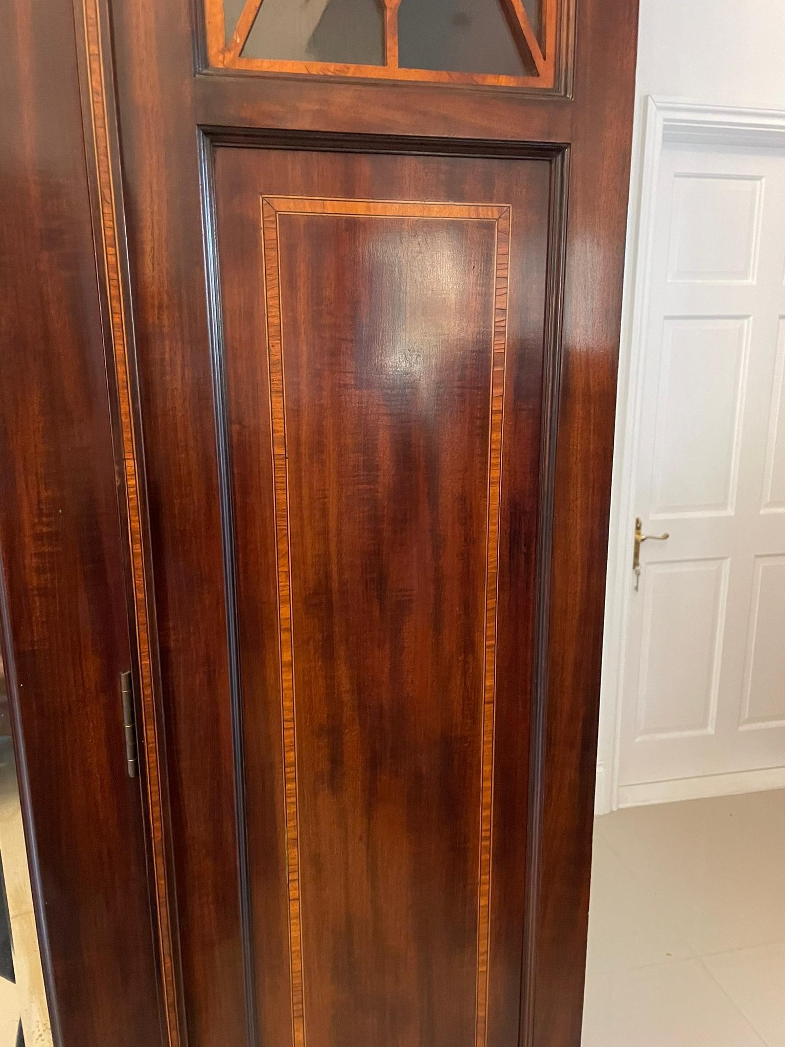 Other Superb Quality Antique Edwardian Mahogany Inlaid Wardrobe  For Sale