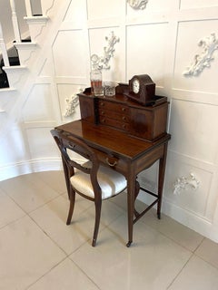 Antiker edwardianischer Mahagoni-Schreibtisch mit Intarsien in hervorragender Qualität