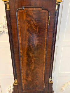 Superb Quality Antique George III Inlaid Mahogany Brass Face Longcase Clock