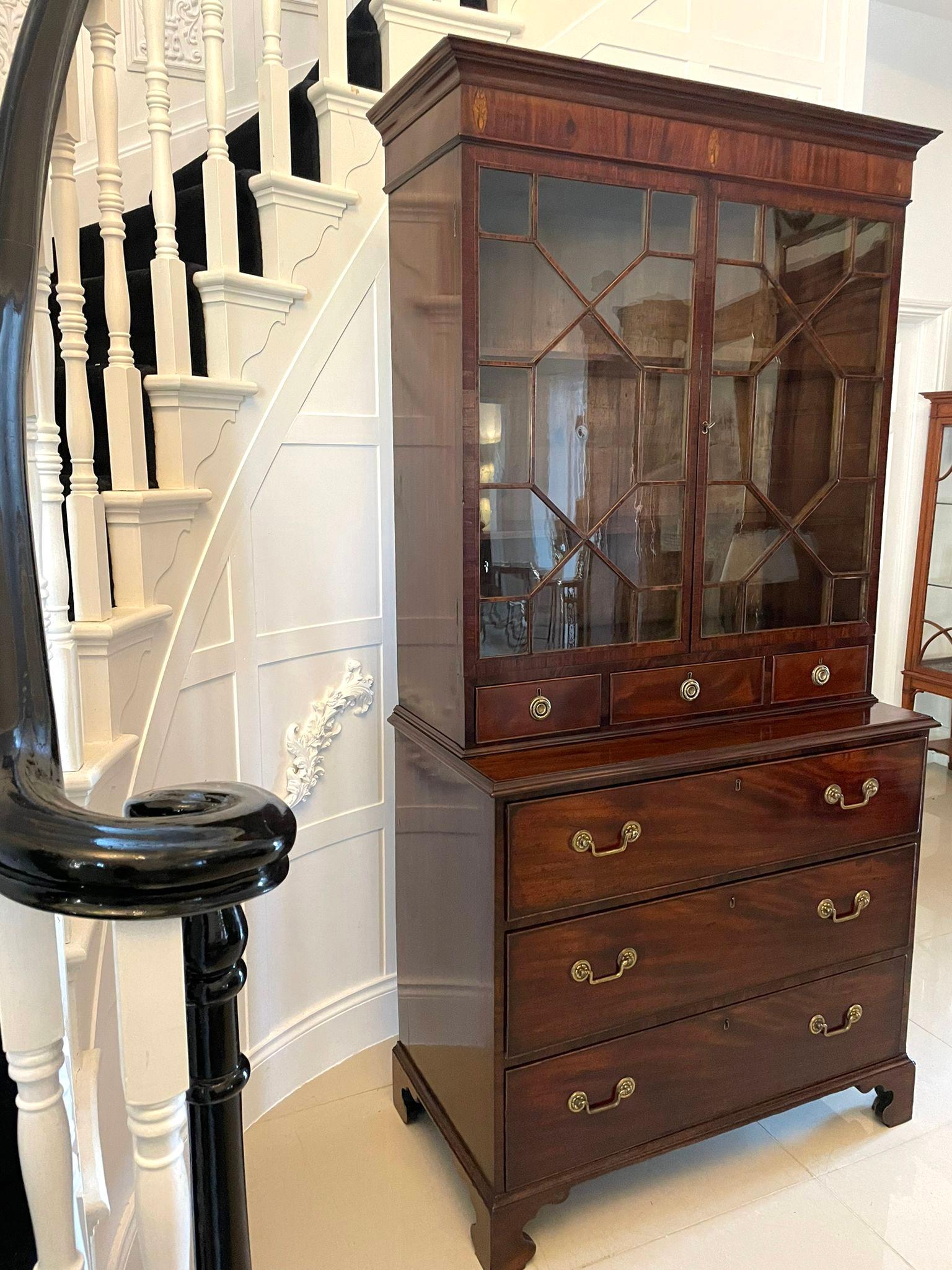 Other Superb Quality Antique George III Mahogany Astral Glazed Bookcase