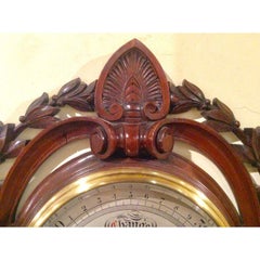 Superb Quality Antique Mahogany Negretti & Zambra Aneroid Barometer