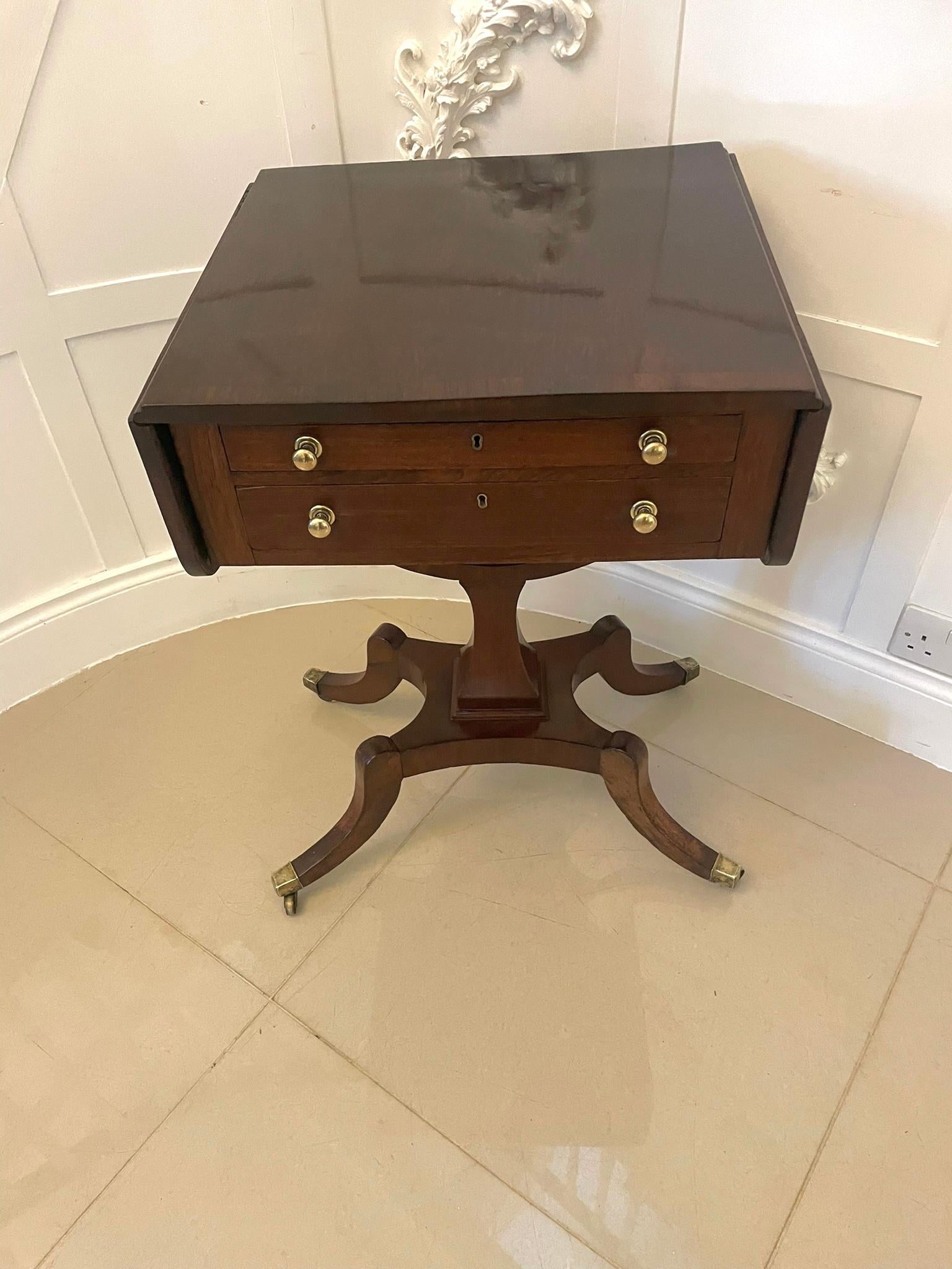 antique sewing side table