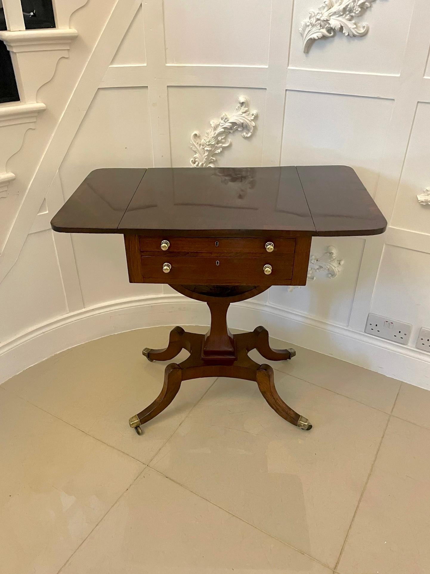 Other Superb Quality Antique Regency Freestanding Mahogany Sewing/Side Table For Sale