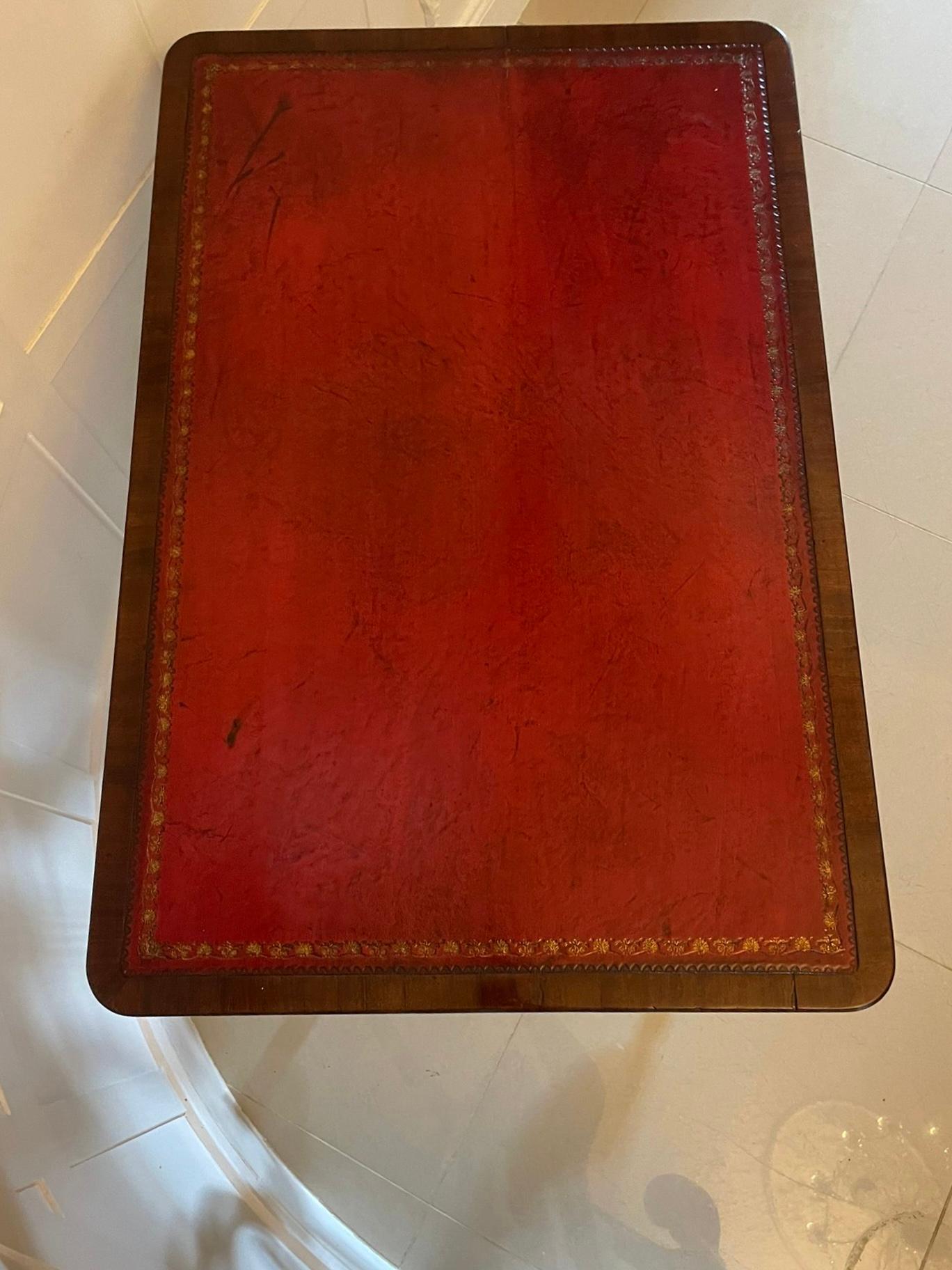 Superb Quality Antique Regency Mahogany Free Standing Writing Desk For Sale 6