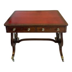 Superb Quality Antique Regency Mahogany Free Standing Writing Desk