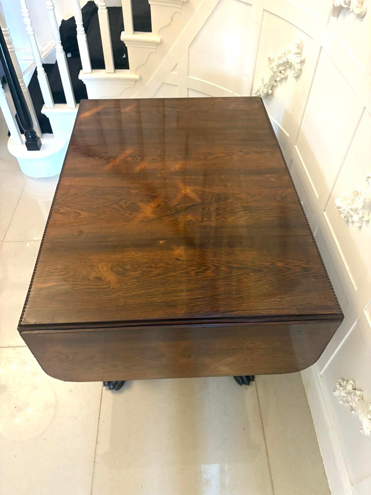 Superb Quality Antique Regency Rosewood Freestanding Sofa Table For Sale 5