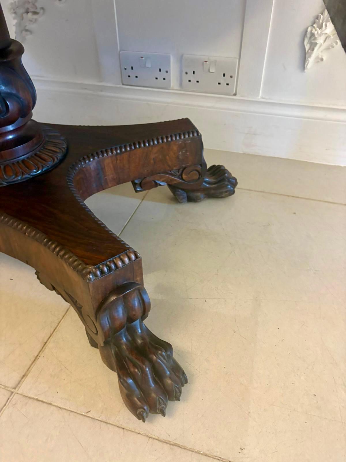 Superb Quality Antique Regency Rosewood Freestanding Sofa Table For Sale 7