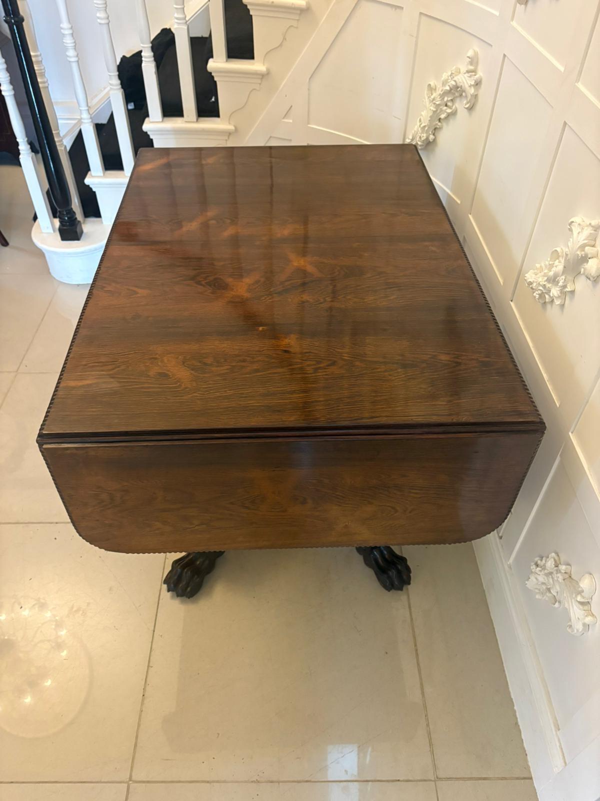 Superb Quality Antique Regency Rosewood Freestanding Sofa Table For Sale 9