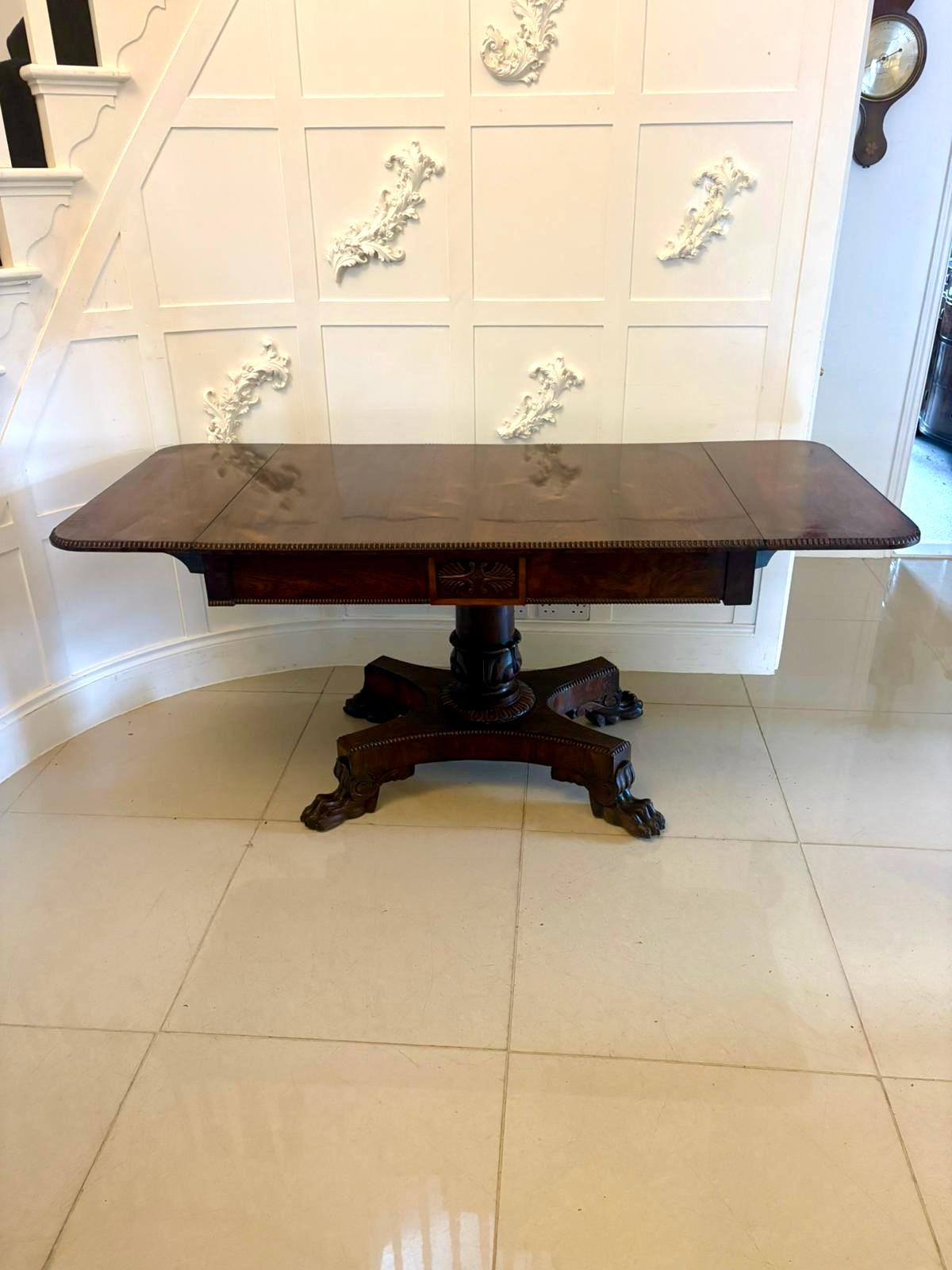 Superb Quality Antique Regency Rosewood Freestanding Sofa Table For Sale 2