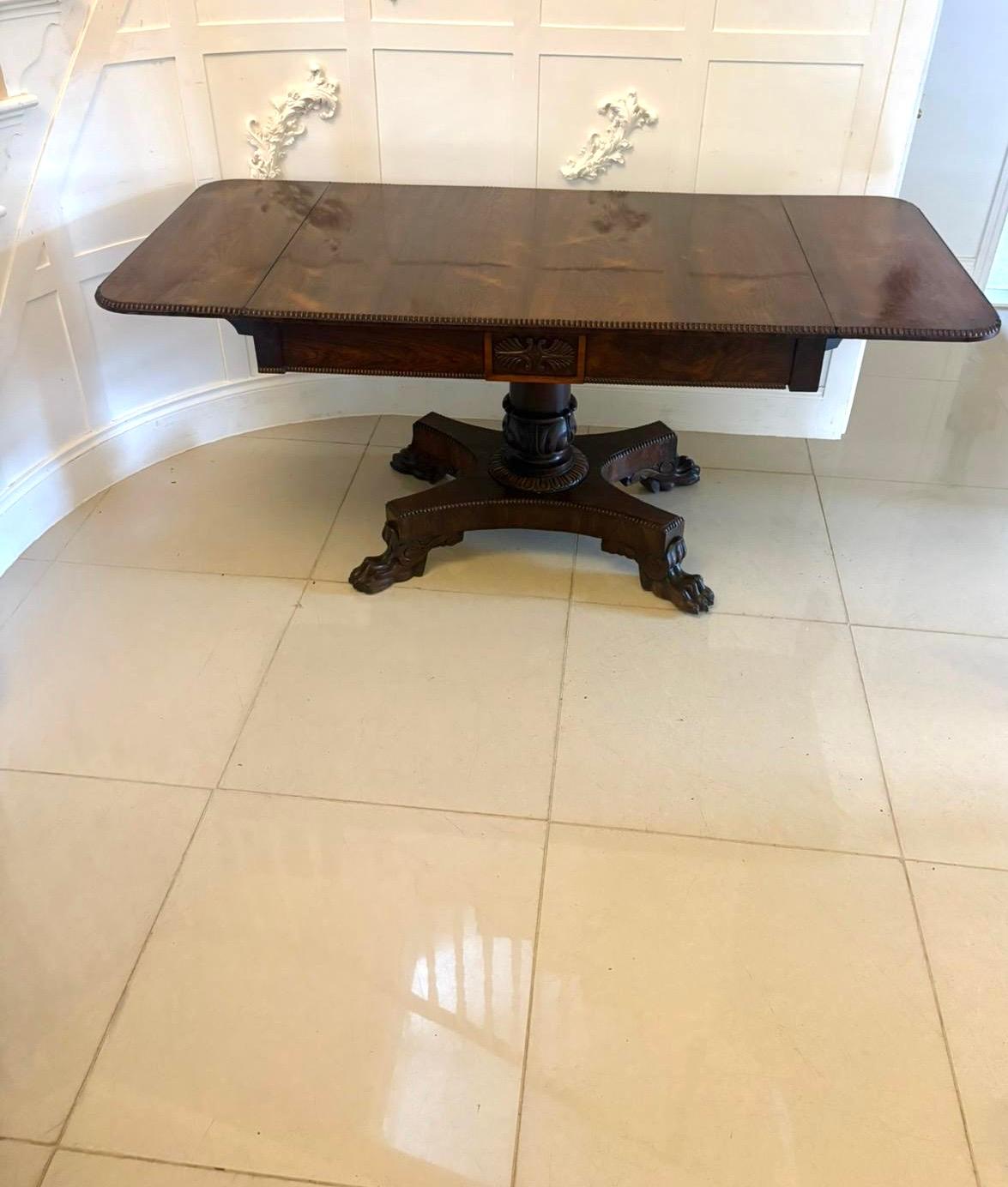 Superb Quality Antique Regency Rosewood Freestanding Sofa Table For Sale 3