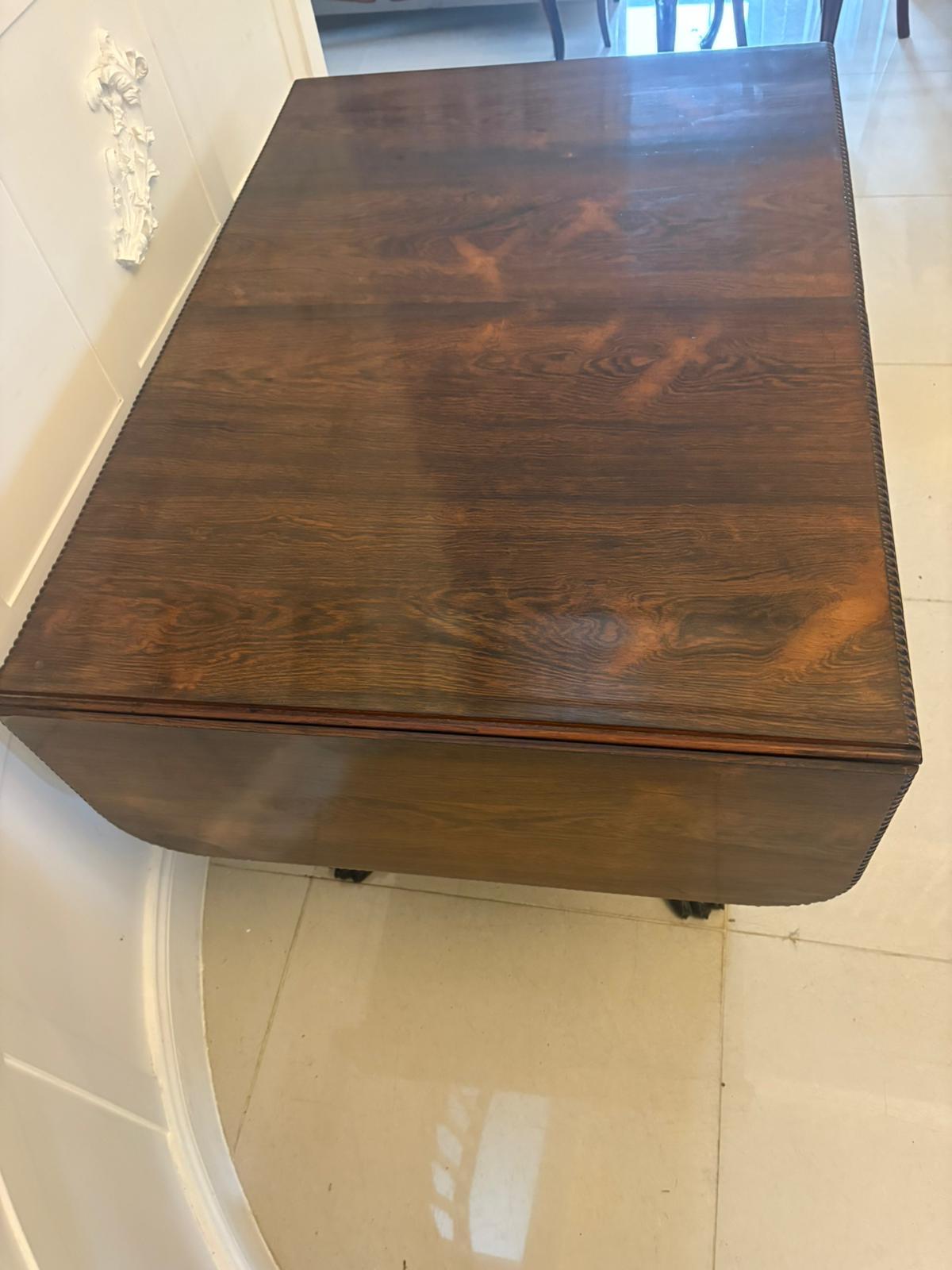 Superb Quality Antique Regency Rosewood Freestanding Sofa Table For Sale 4